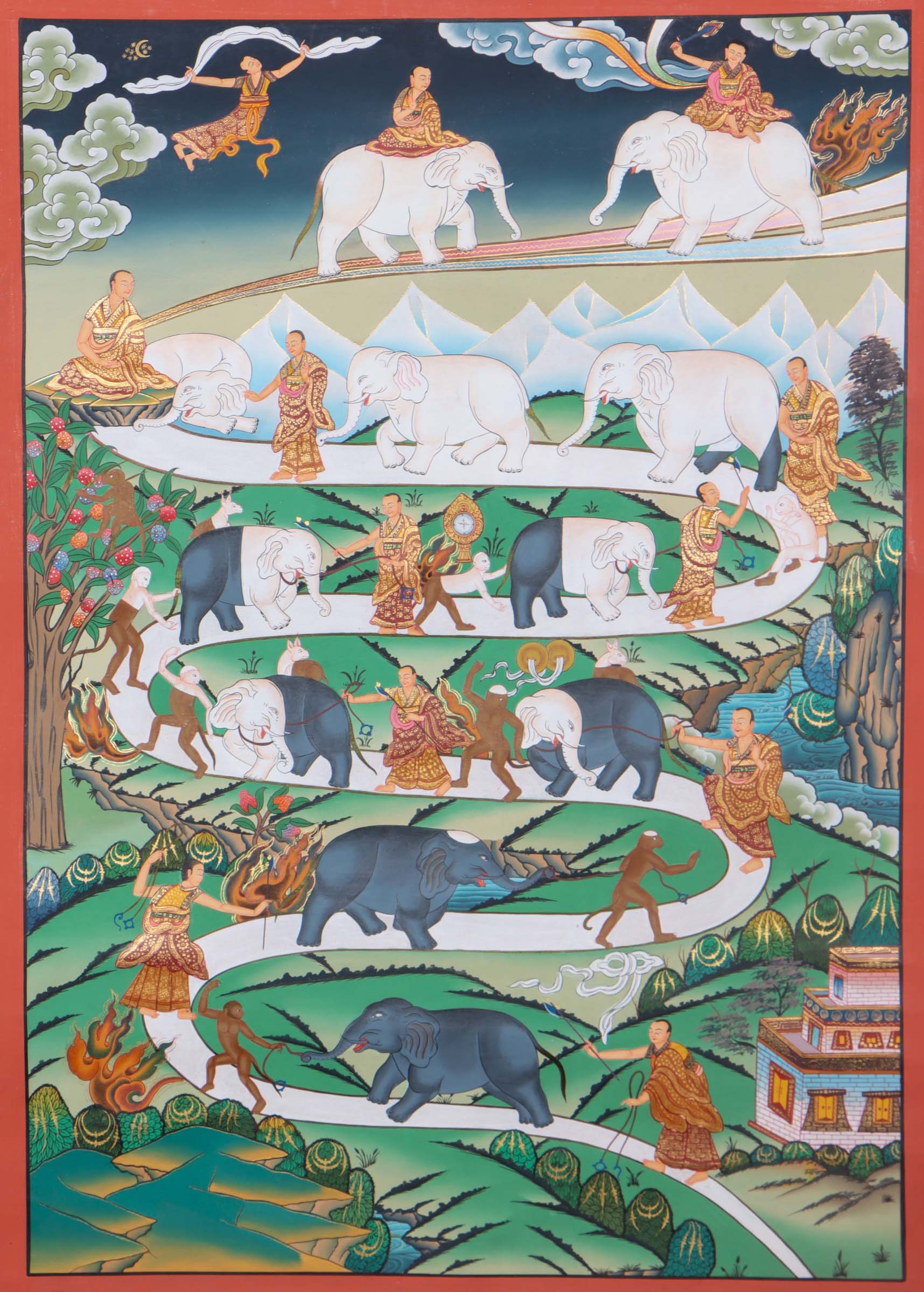 Thangka painting | Way to Heaven | Himalayas Shop