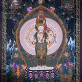 Avalokiteshvara Thangka painting from The Himalayas
