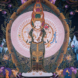 Avalokiteshvara Thangka painting from The Himalayas - Himalayas Shop