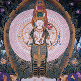 Avalokiteshvara Thangka painting from The Himalayas - Himalayas Shop