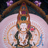 Avalokiteshvara Thangka painting from The Himalayas - Himalayas Shop