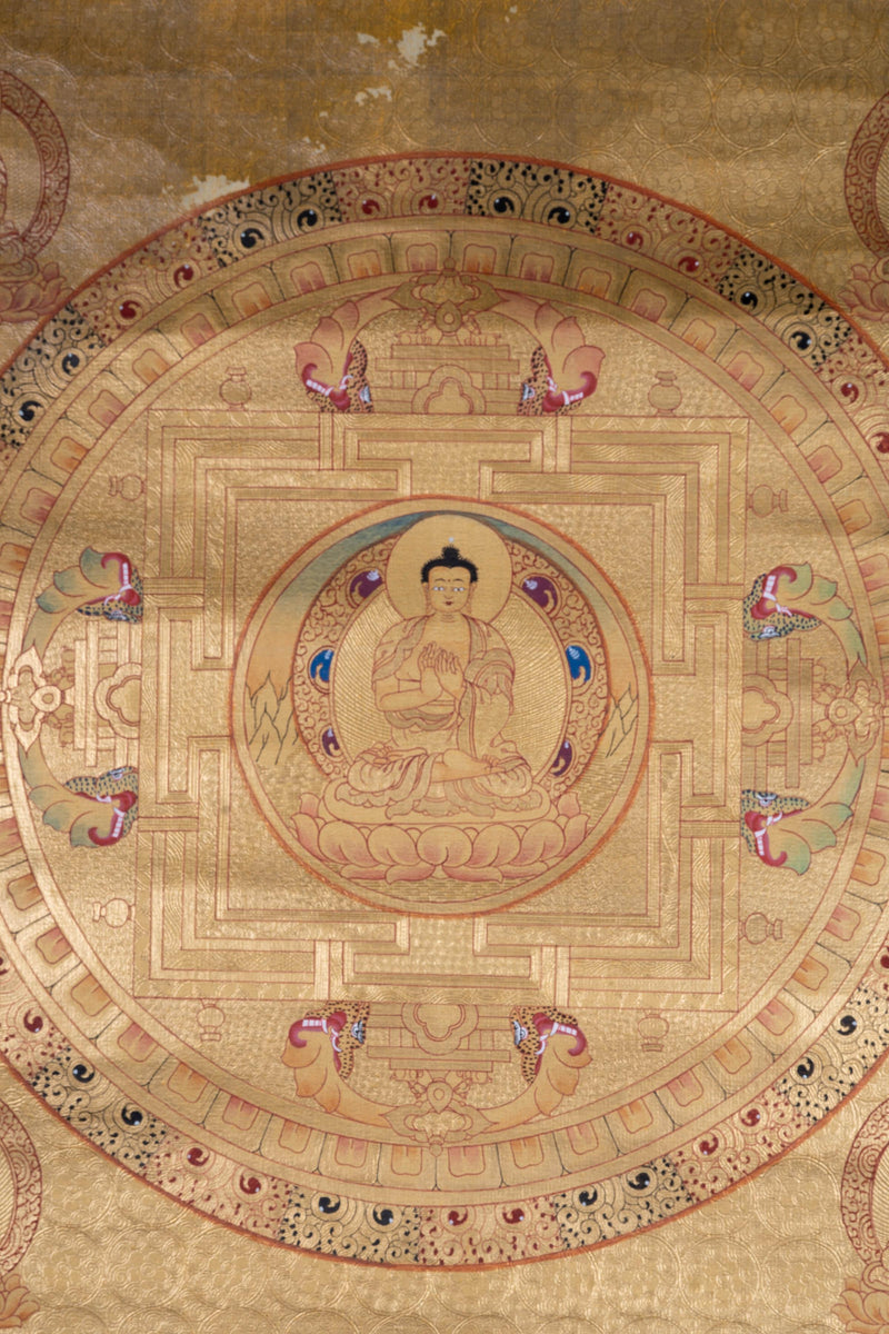 5 Buddha Mandala Thangka art - Himalayas Shop