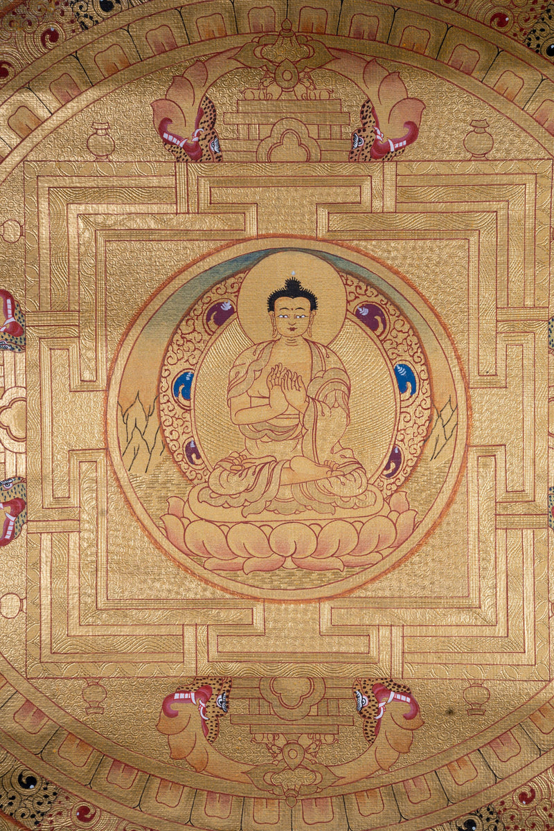5 Buddha Mandala Thangka art - Himalayas Shop