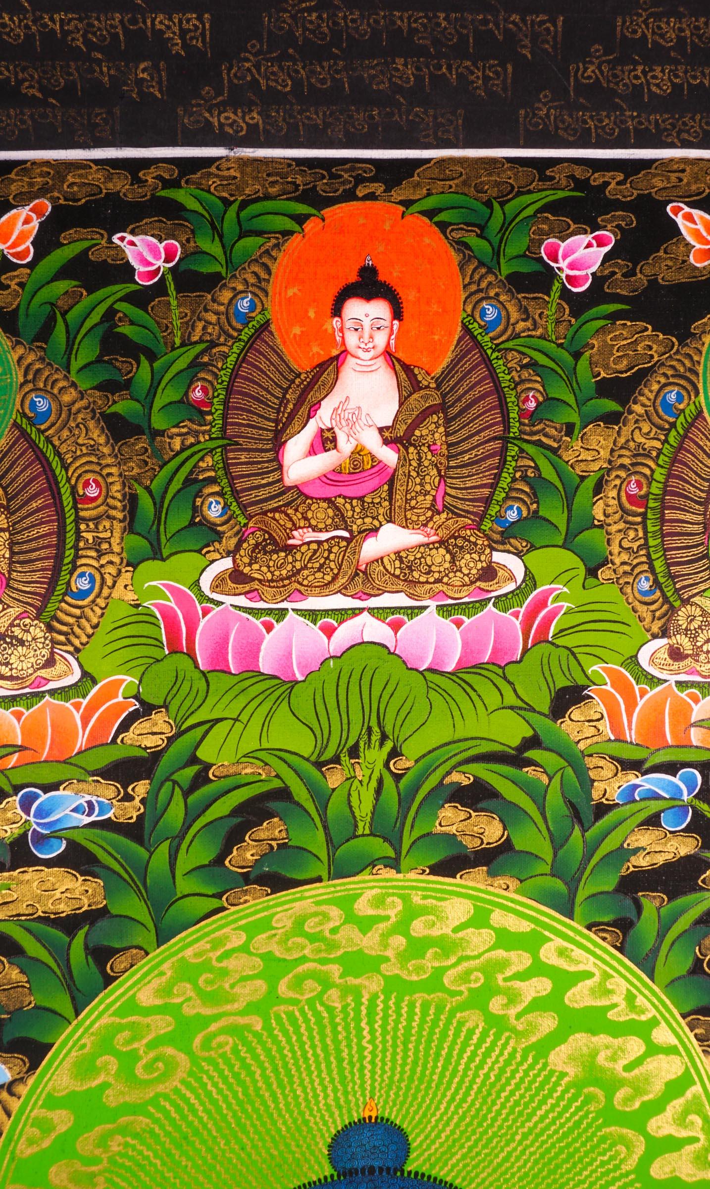 Shakyamuni Buddha mantra thangka