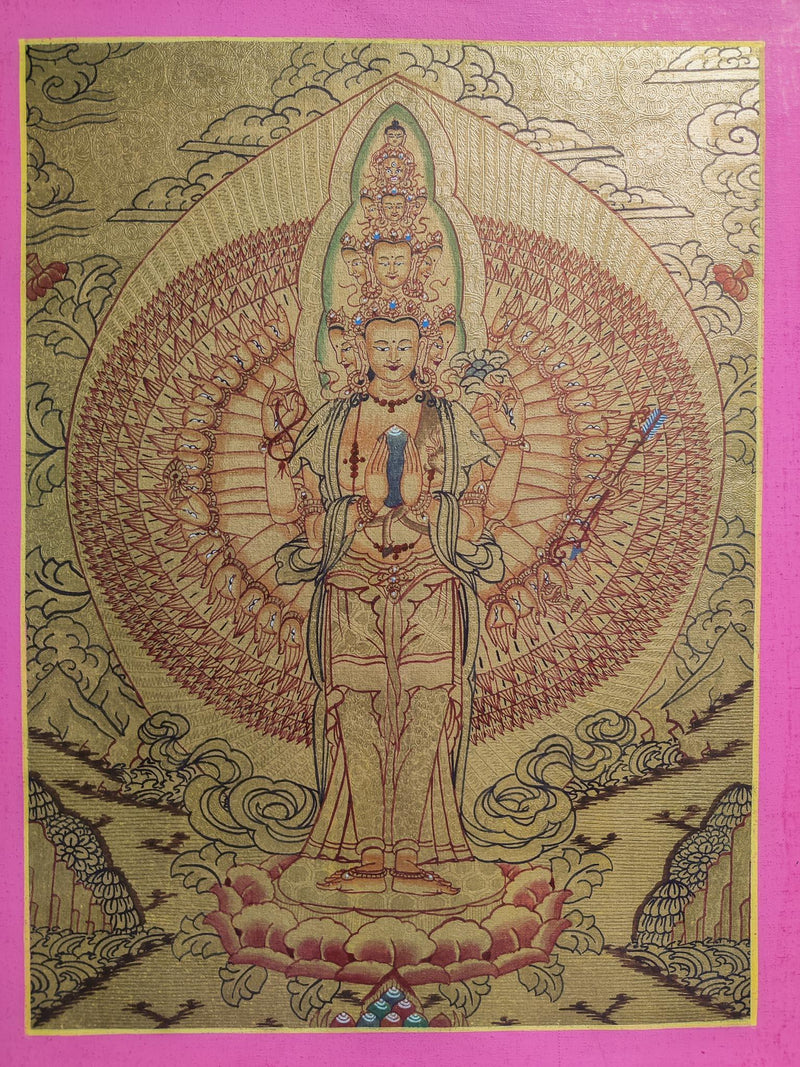 1000 Arm Avalokiteshvara Thangka Painting