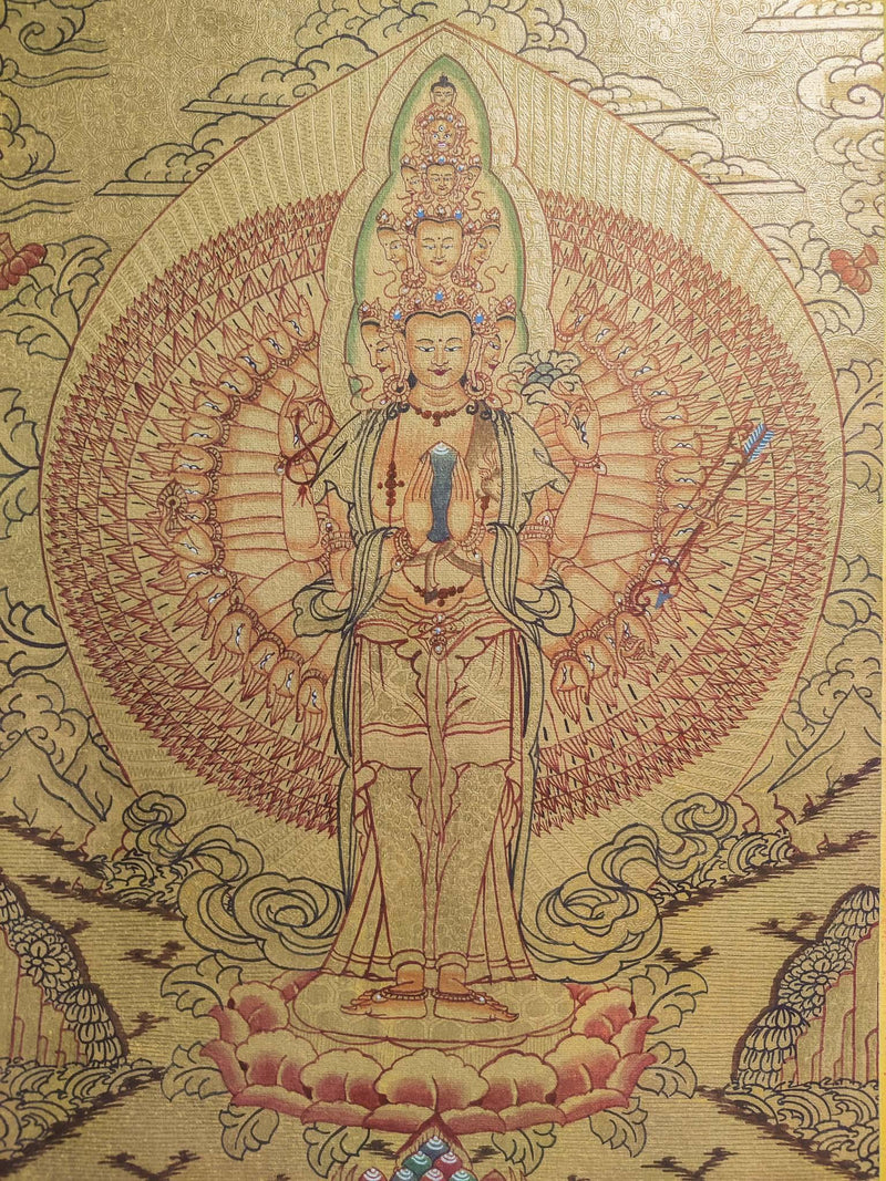 1000 Arm Avalokiteshvara Thangka Painting