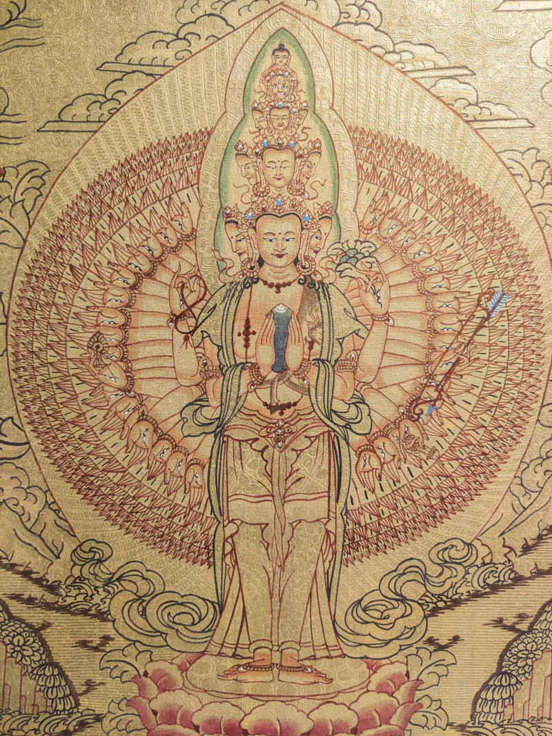 1000 Arm Avalokiteshvara Thangka Painting