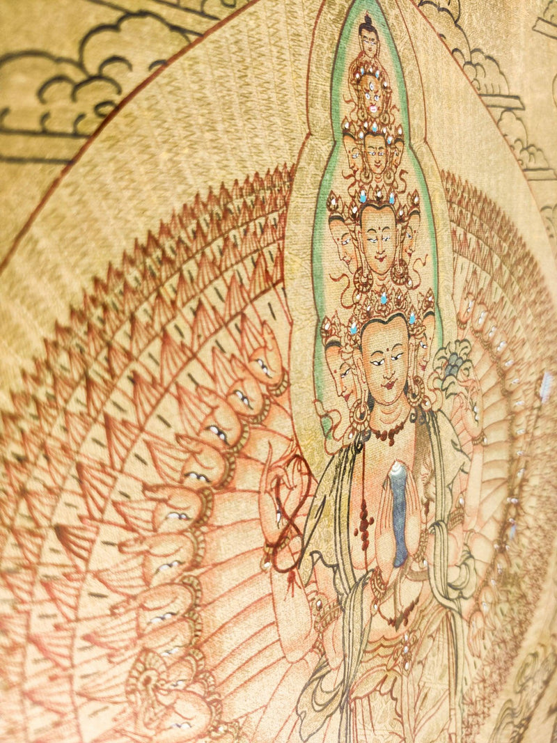 1000 Arm Avalokiteshvara Thangka Painting