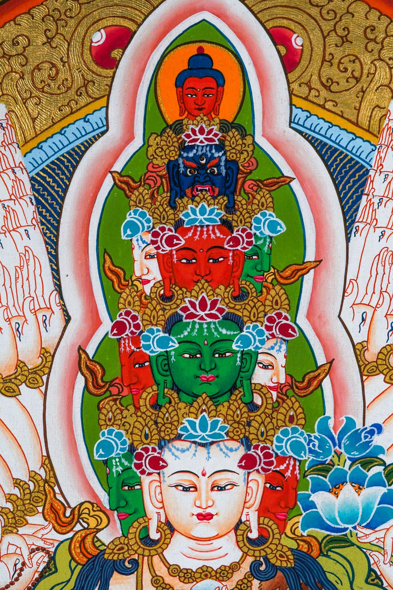 1000 Armed Avalokiteshvara Thangka Painting - Himalayas Shop