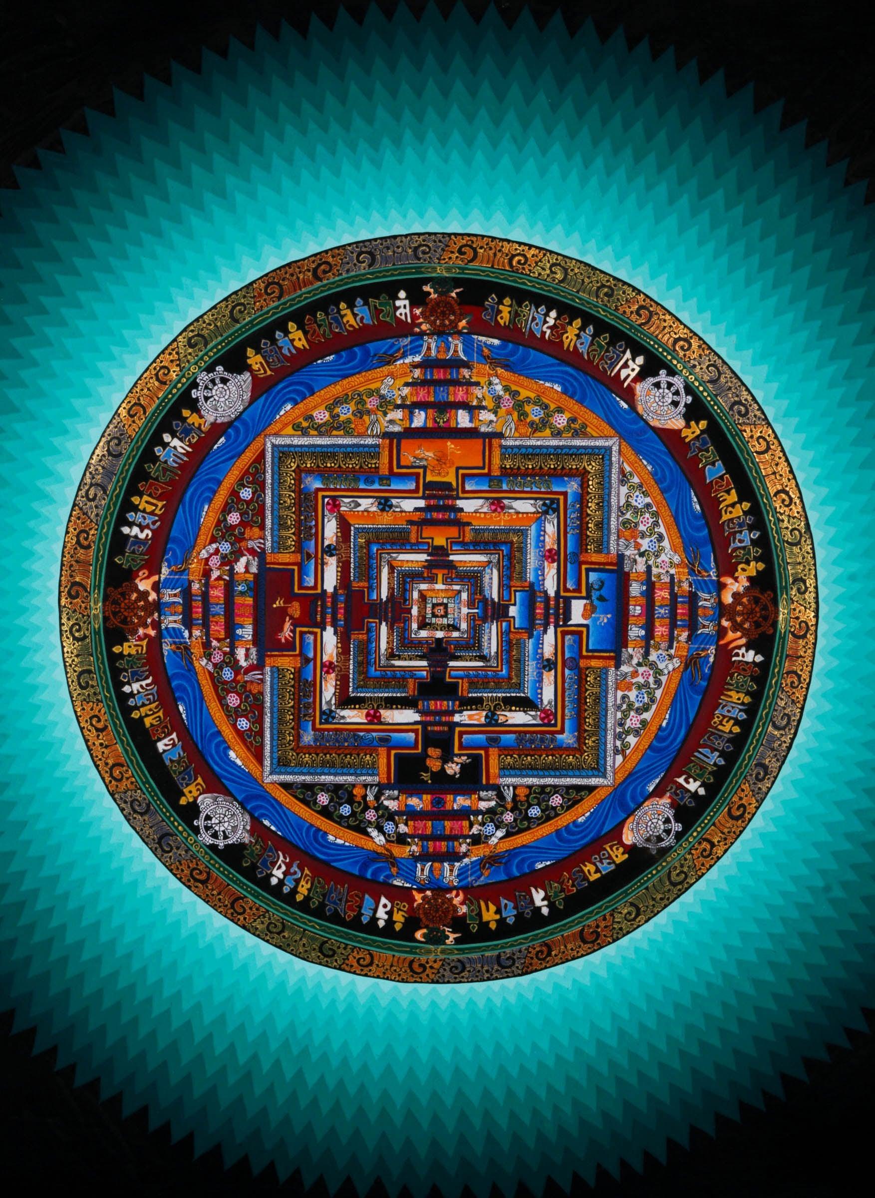 Green Kalachakra Mandala - Himalayas Shop