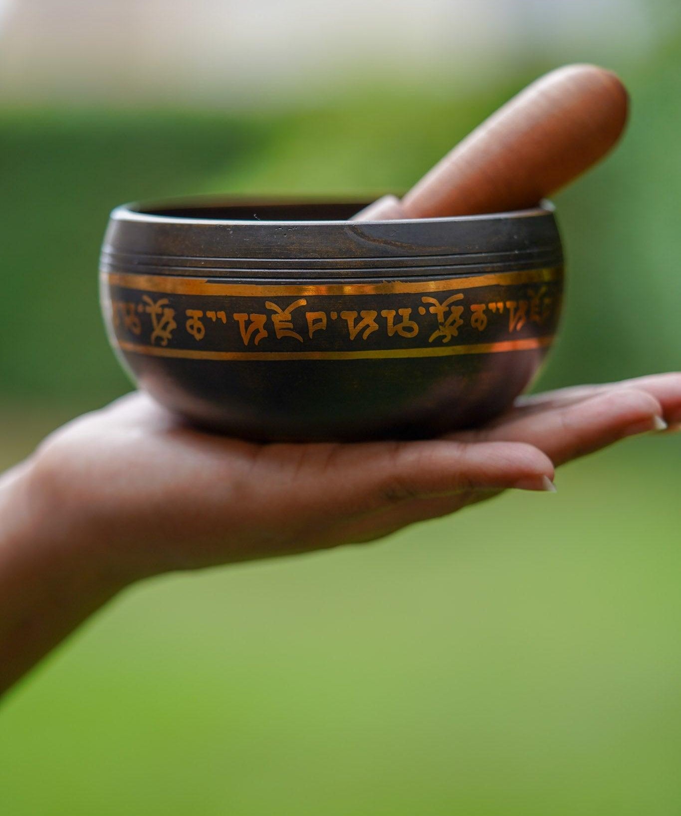 Tibetan Singing Bowl - Lotus Art