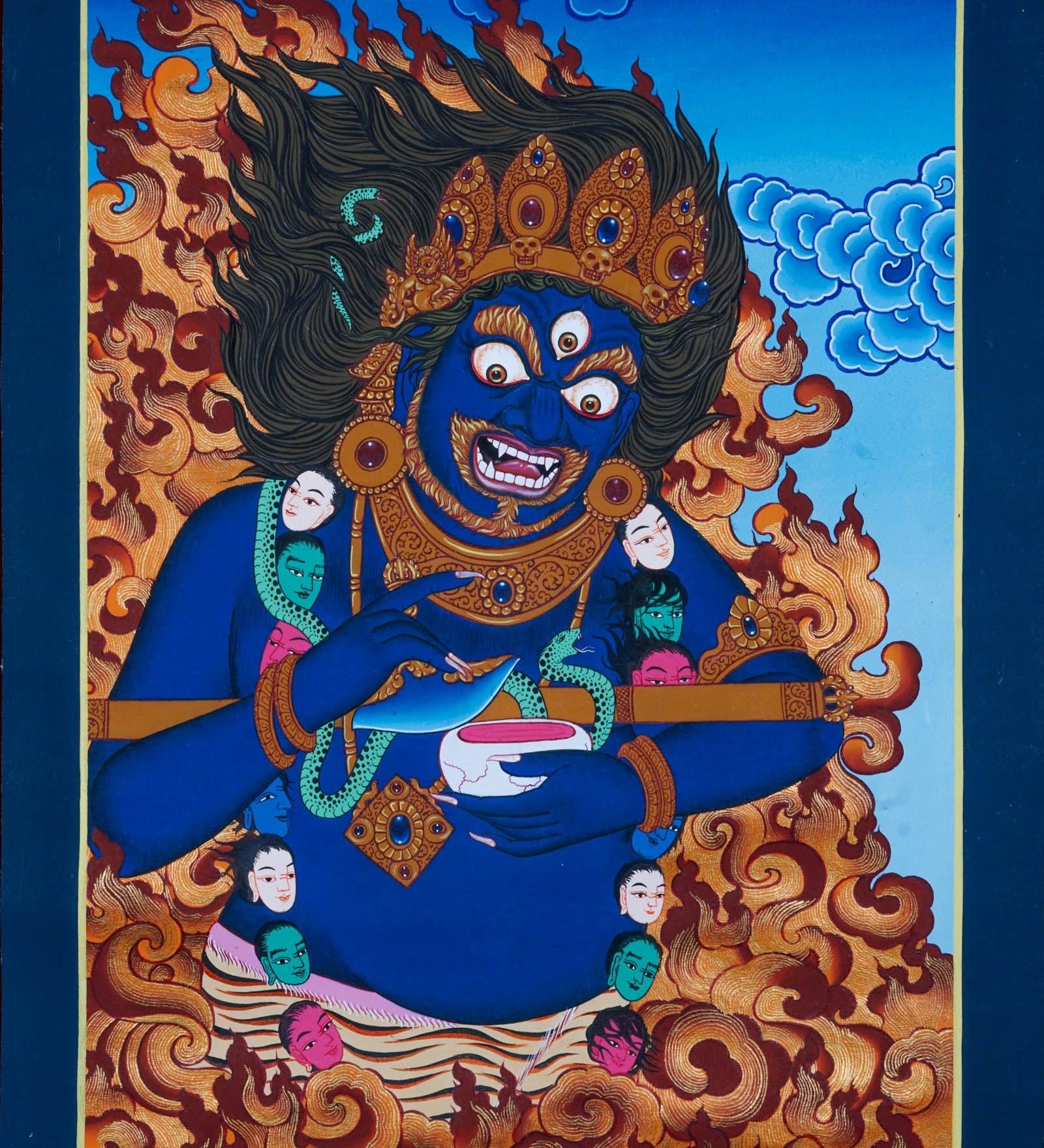 Mahakala Thangka painting - Best handpainted thangka painting - HimalayasShop