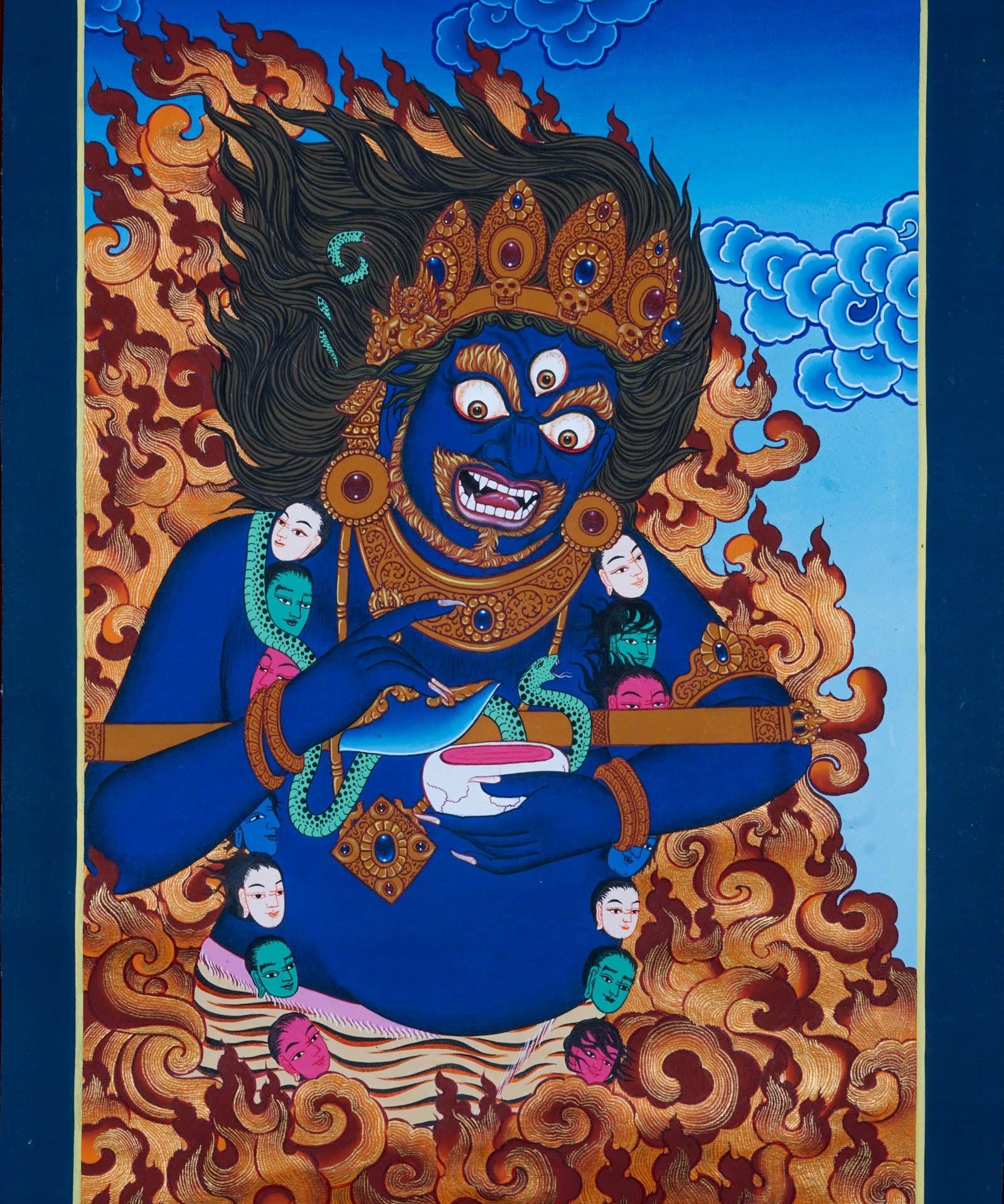 Mahakala Thangka painting - Best handpainted thangka painting - HimalayasShop
