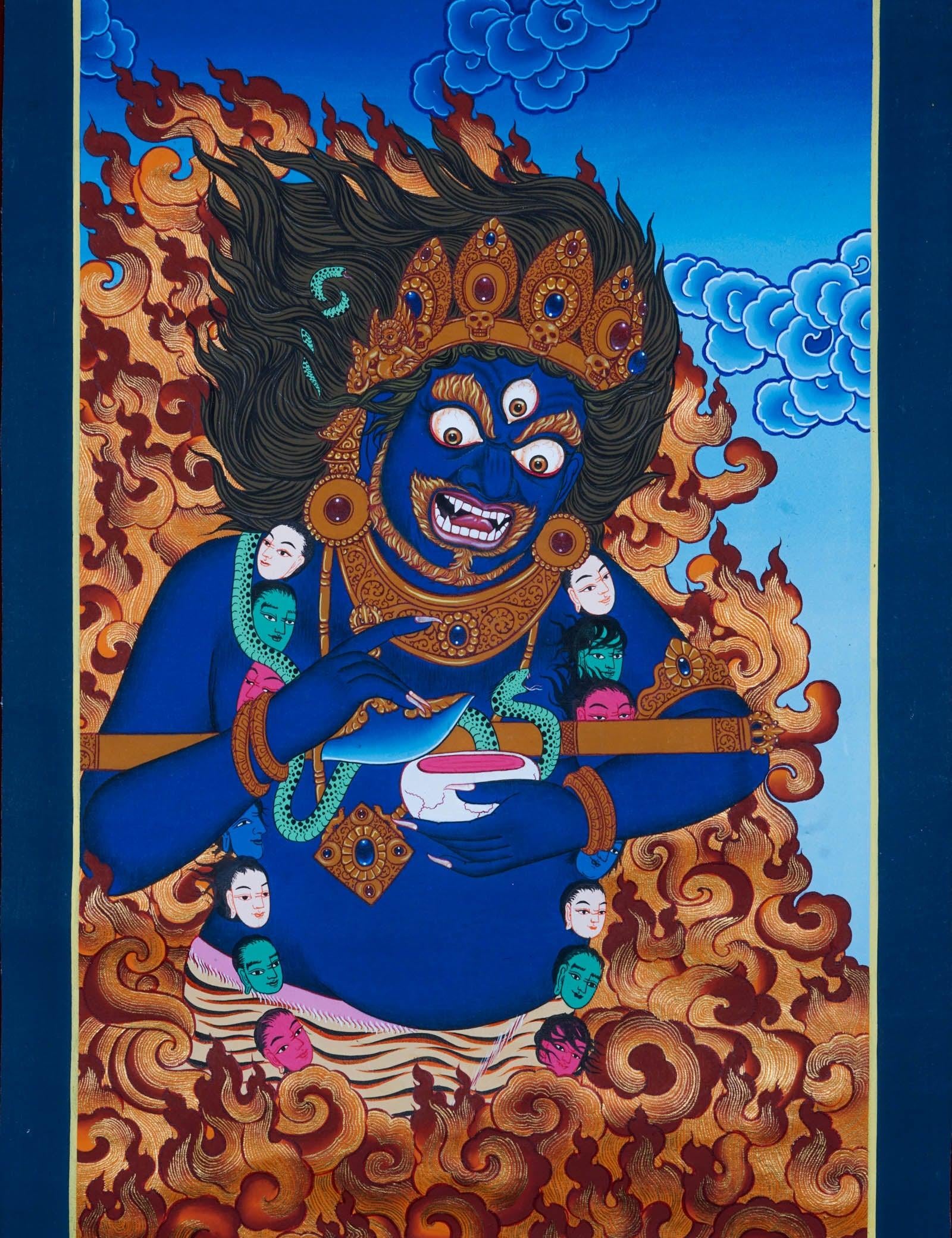 Mahakala Thangka painting - Best handpainted thangka painting - HimalayasShop
