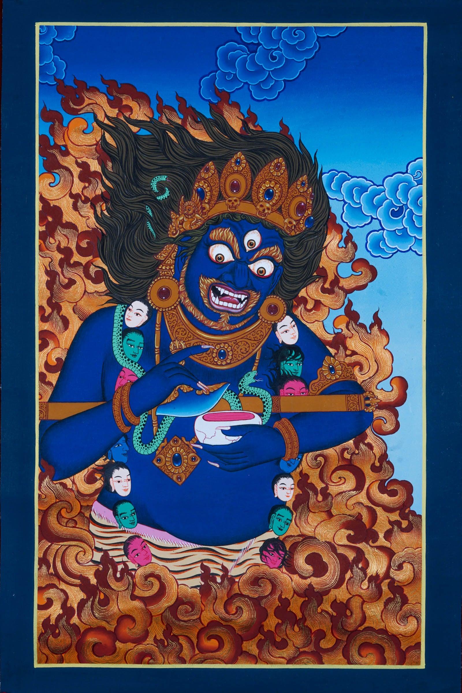 Mahakala Thangka painting - Best handpainted thangka painting - HimalayasShop
