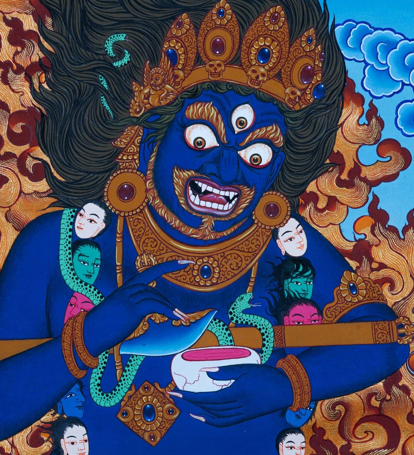 Mahakala Thangka painting - Best handpainted thangka painting - HimalayasShop