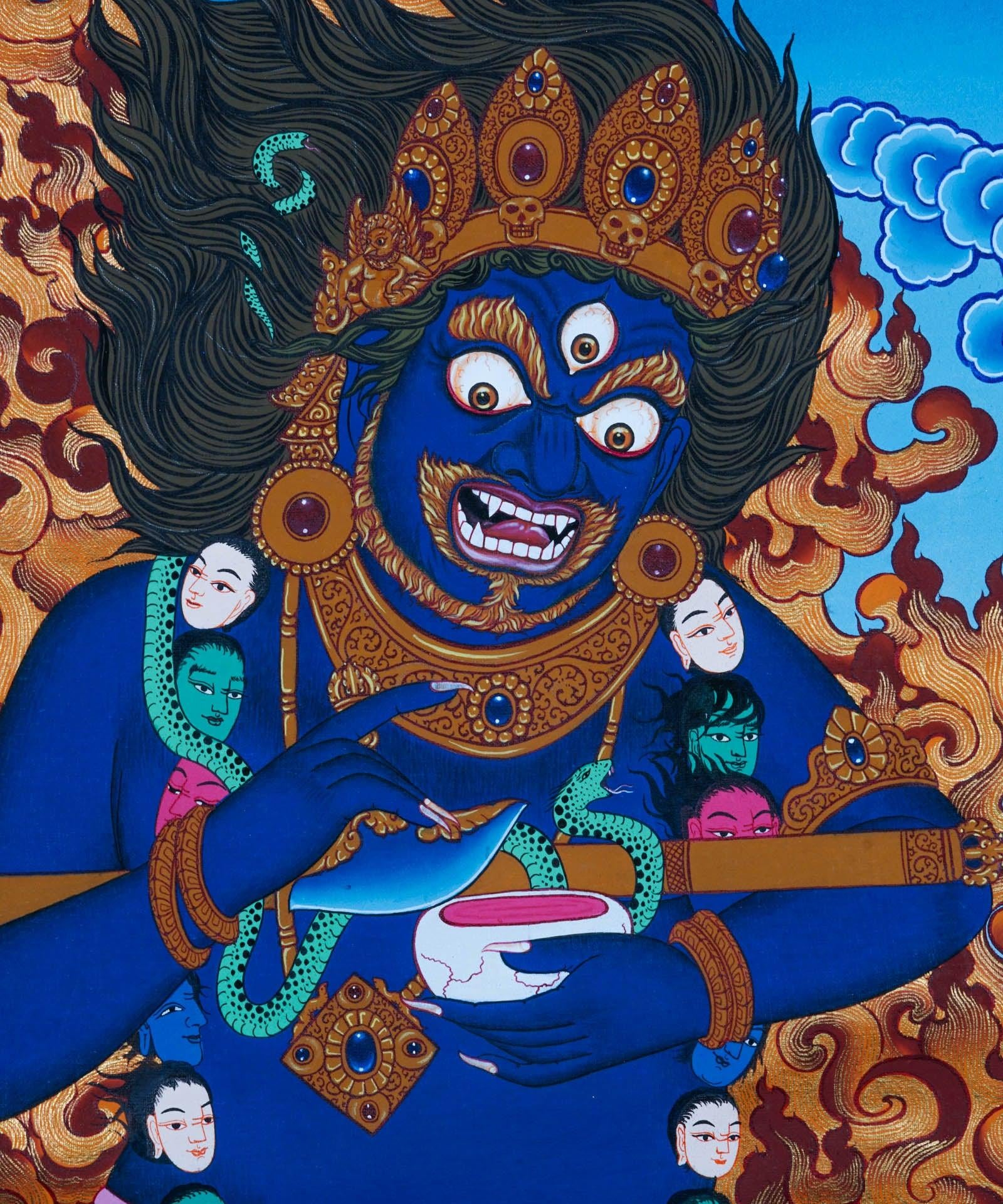 Mahakala Thangka painting - Best handpainted thangka painting - HimalayasShop