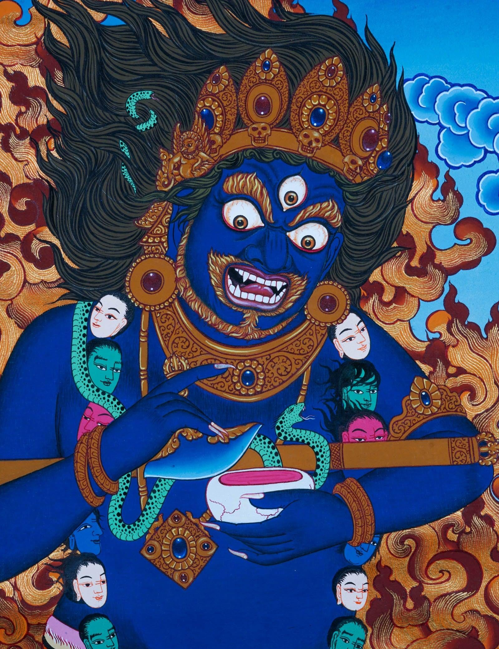 Mahakala Thangka painting - Best handpainted thangka painting - HimalayasShop