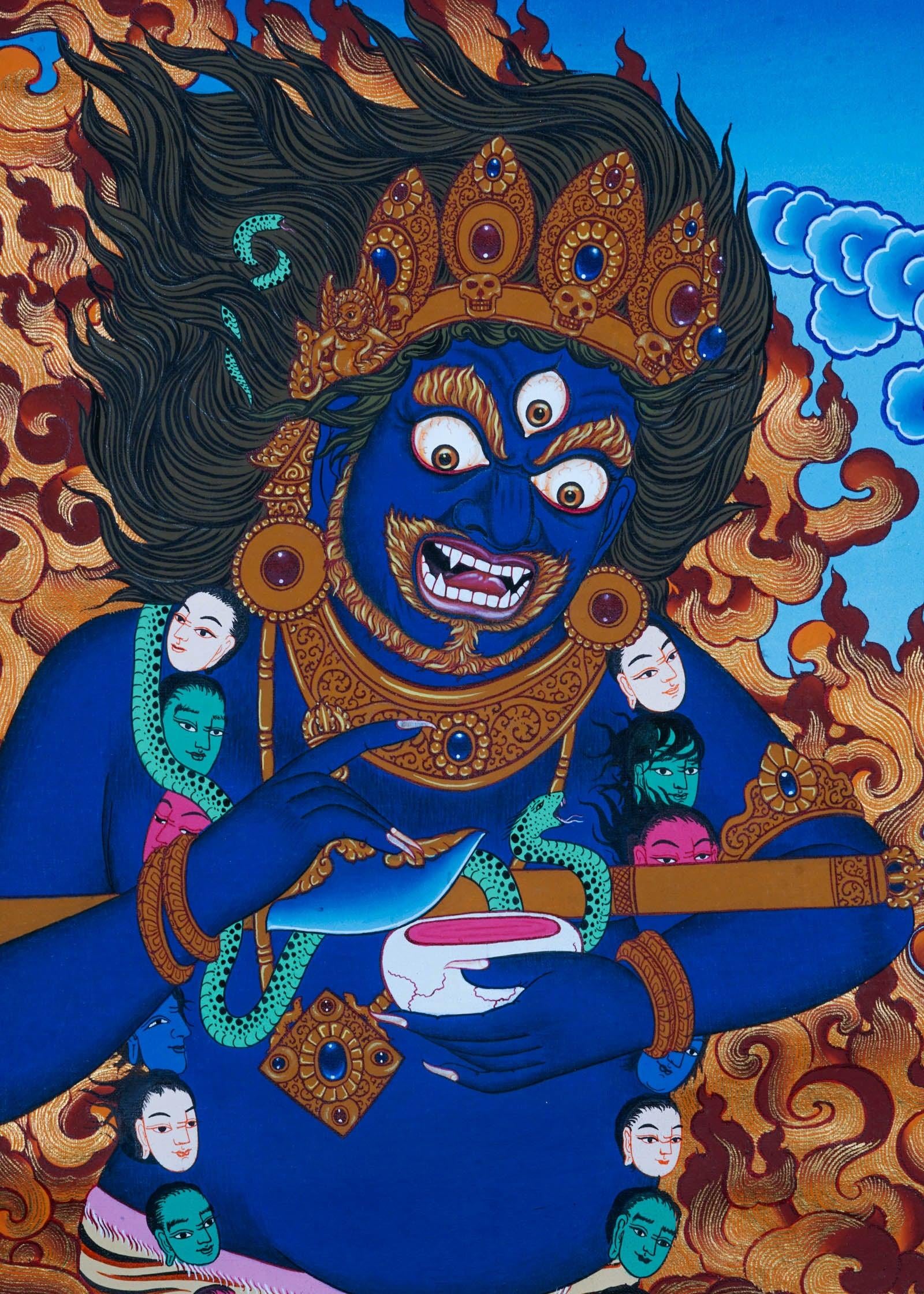 Mahakala Thangka painting - Best handpainted thangka painting - HimalayasShop