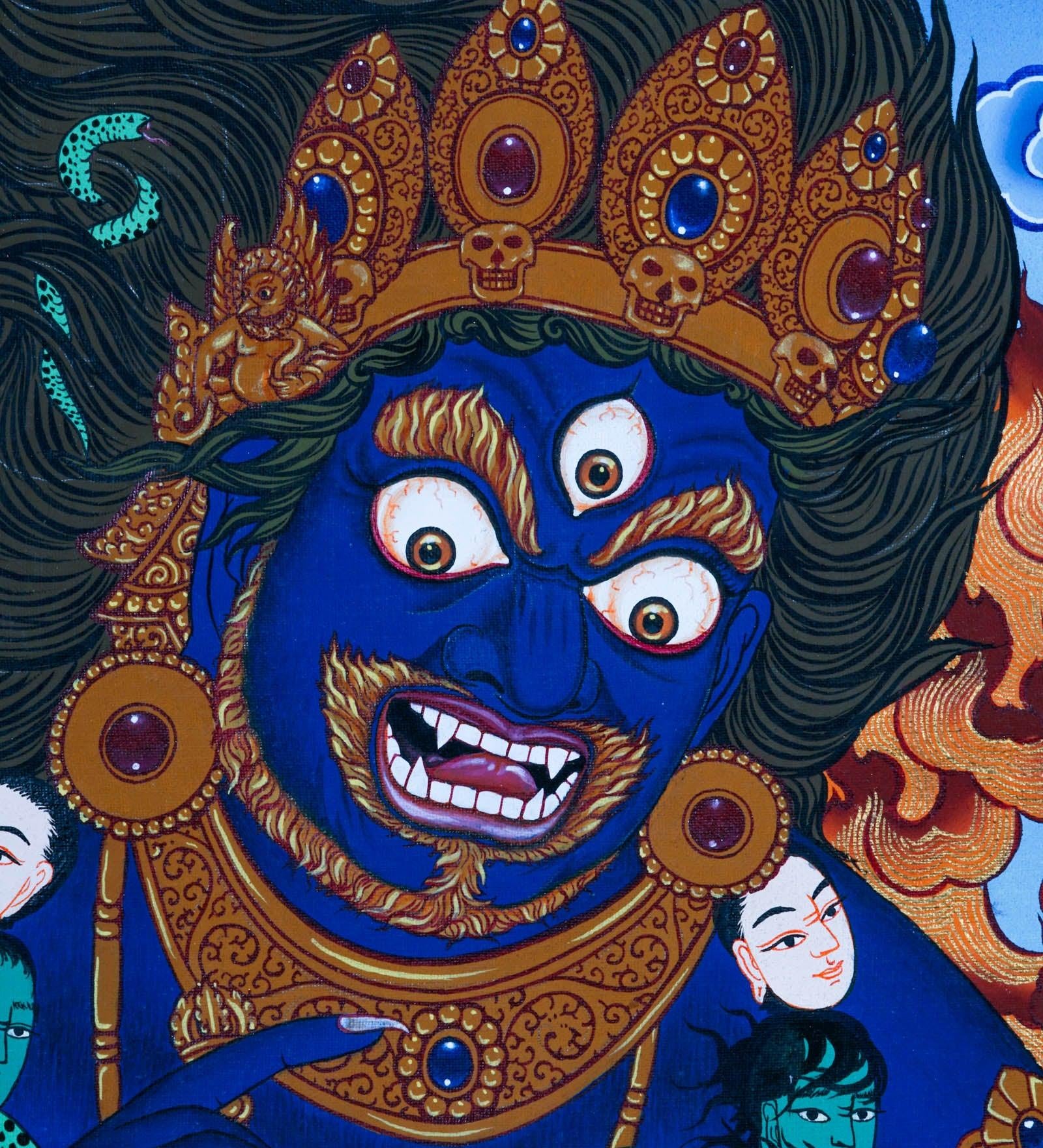 Mahakala Thangka painting - Best handpainted thangka painting - HimalayasShop