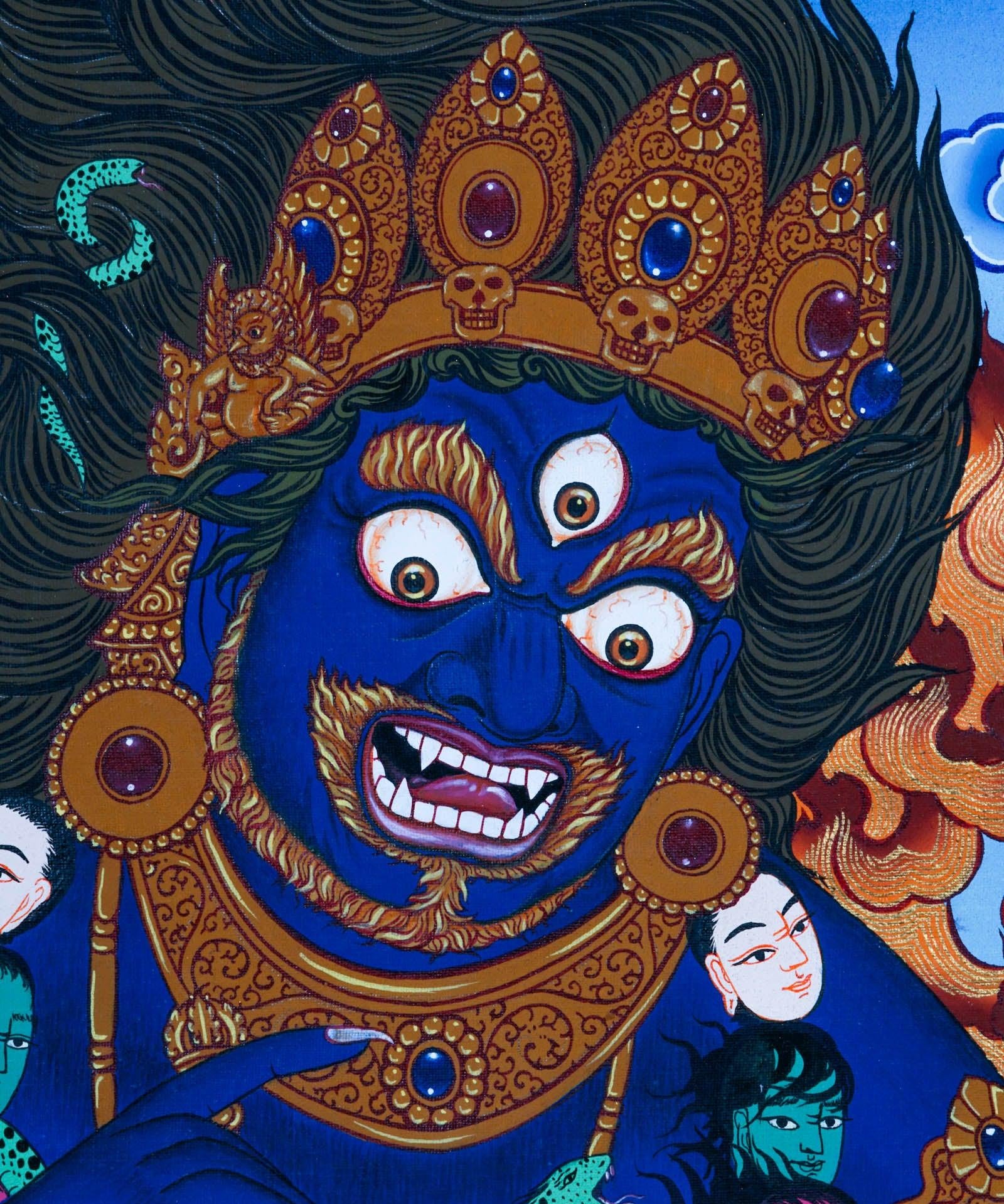 Mahakala Thangka painting - Best handpainted thangka painting - HimalayasShop