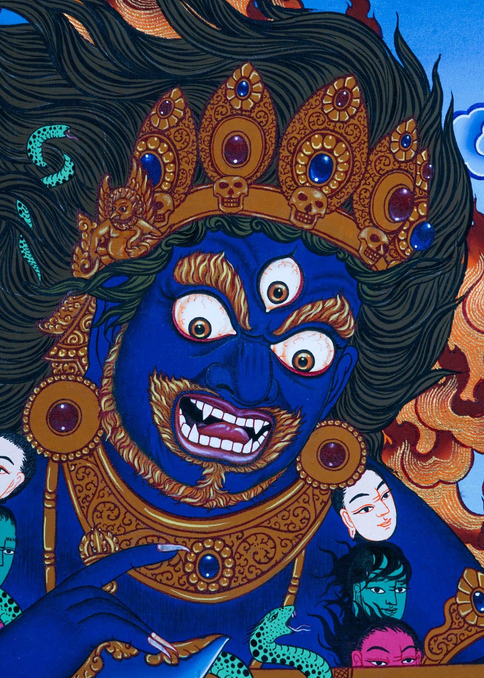 Mahakala Thangka painting - Best handpainted thangka painting - HimalayasShop