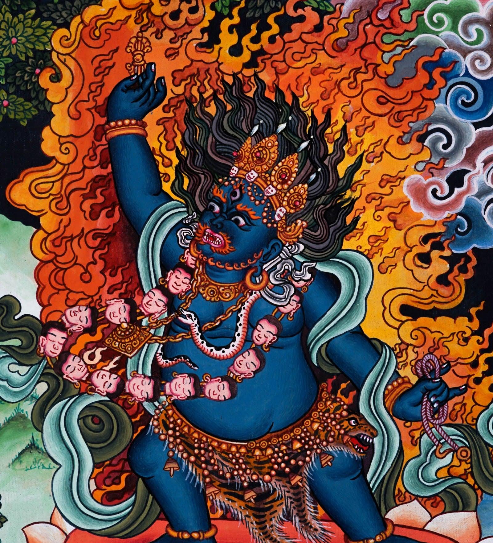 Beautiful Mahakala Thangka Painting - Best handpainted thangka painting - HimalayasShop