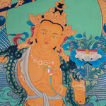 Manjushri Thangka Painting | Cutting of Ignorance with Wisdom - Himalayas Shop