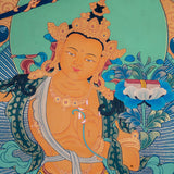 Manjushri Thangka Painting | Cutting of Ignorance with Wisdom - Himalayas Shop
