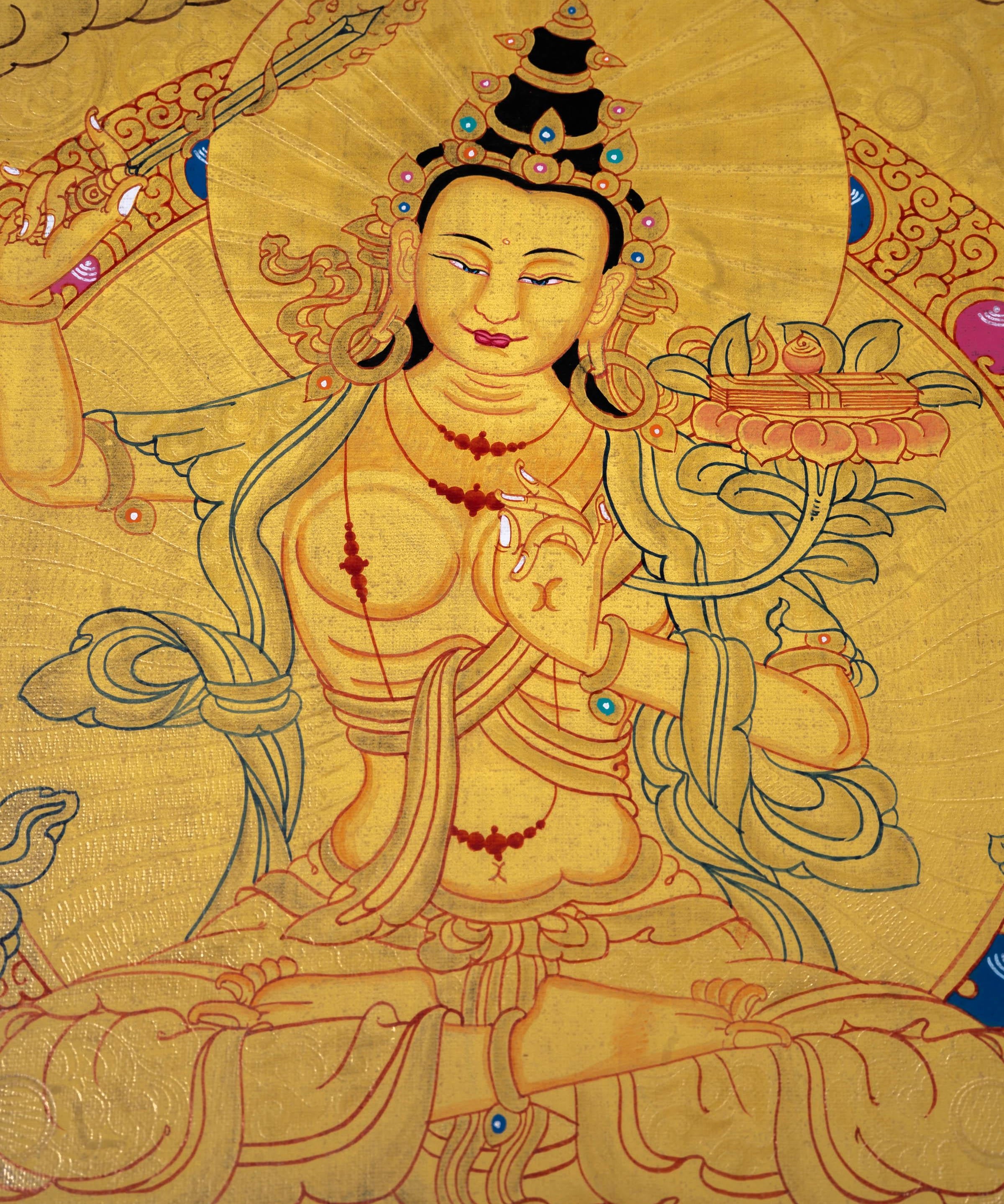 Manjushri Wall Hanging Art - Himalayas Shop
