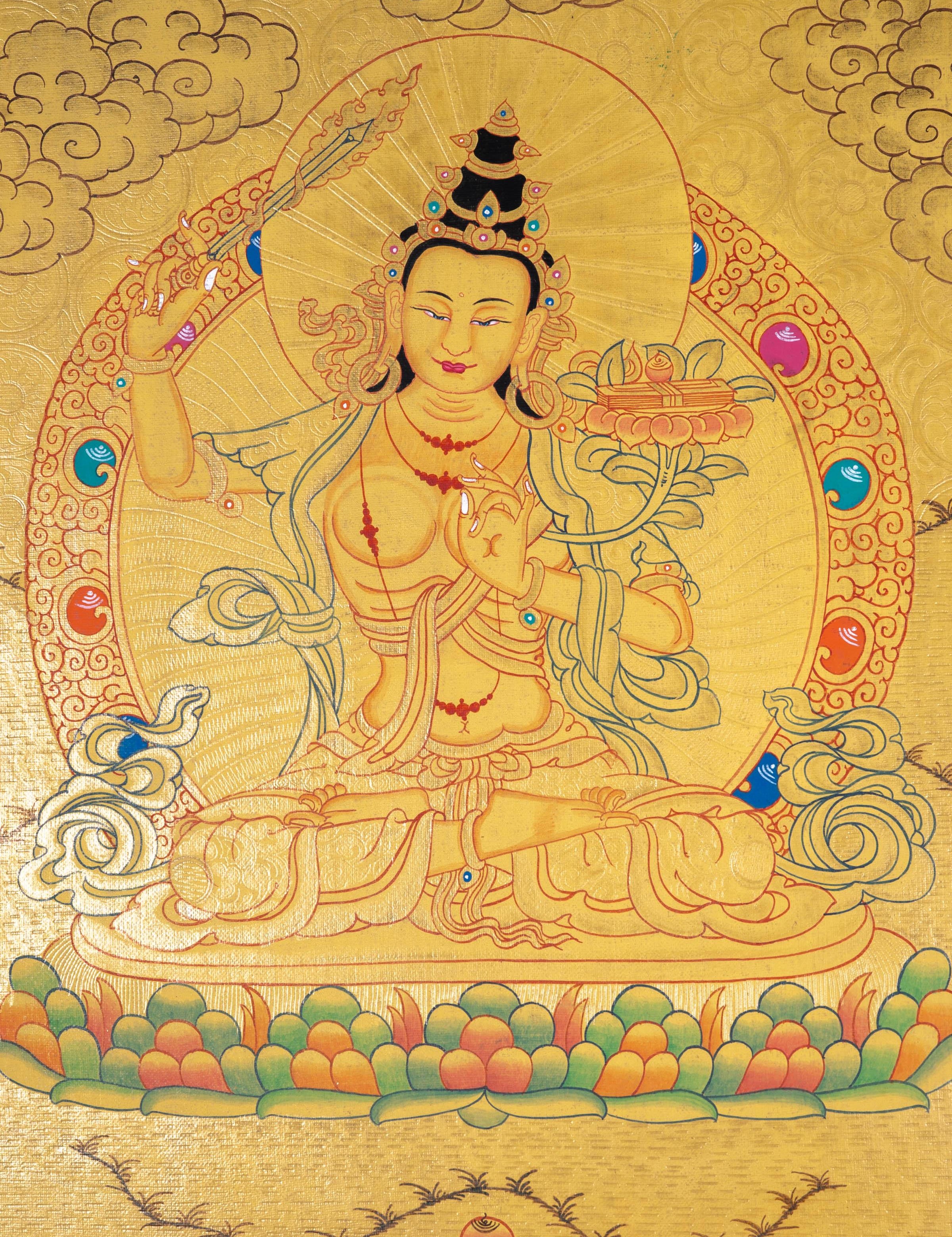 Manjushri Wall Hanging Art - Himalayas Shop