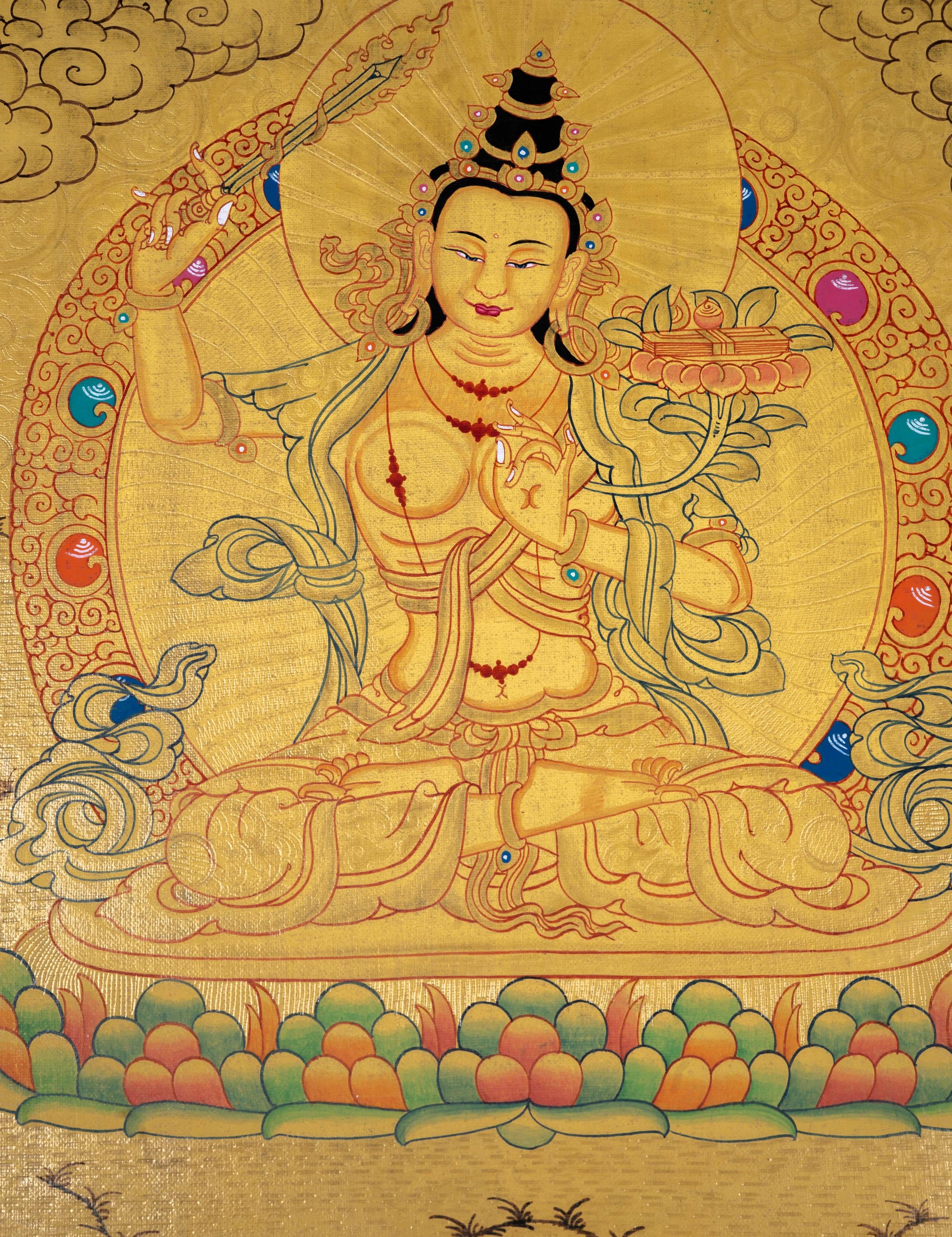 Manjushri Wall Hanging Art - Himalayas Shop