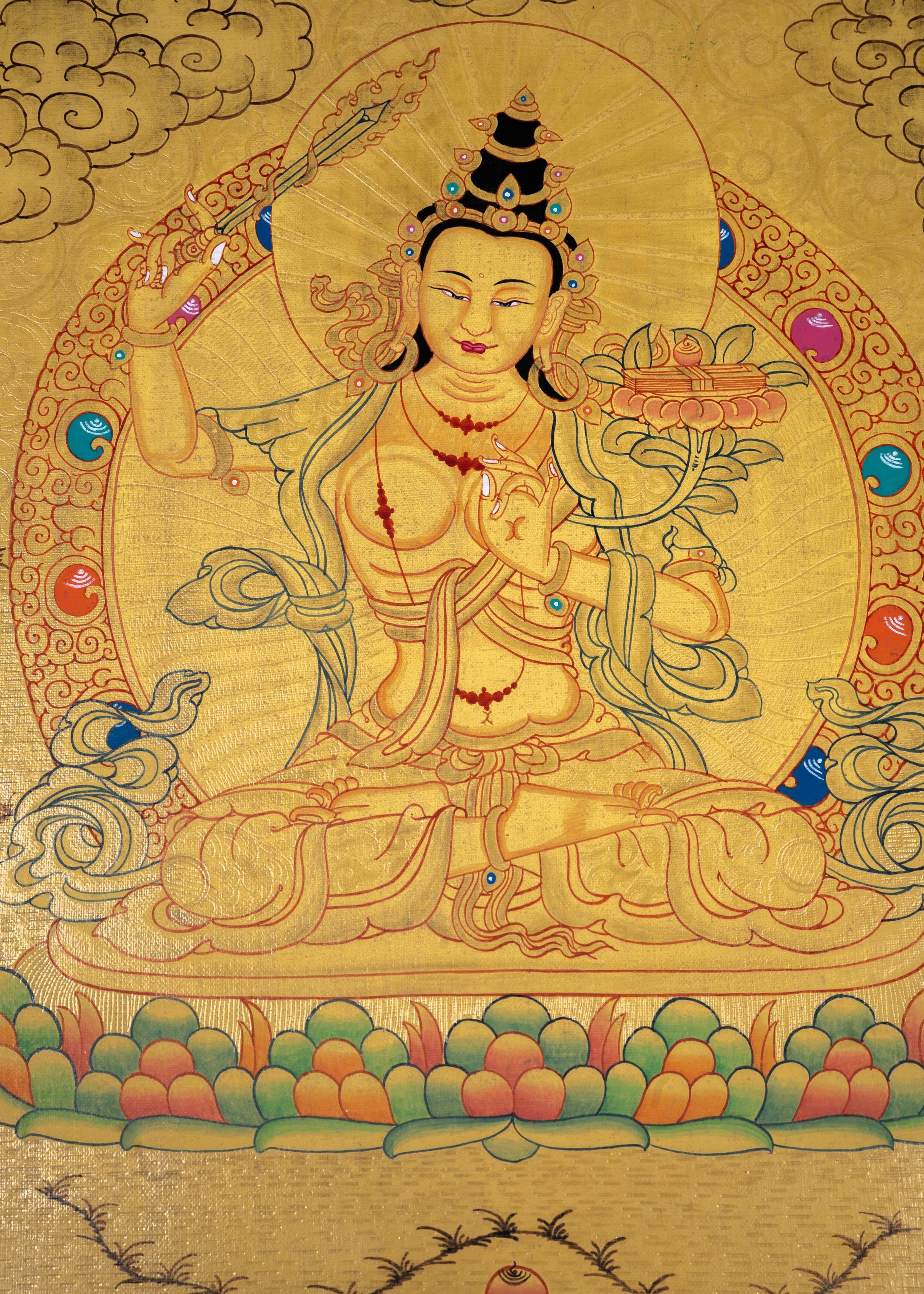 Manjushri Wall Hanging Art - Himalayas Shop