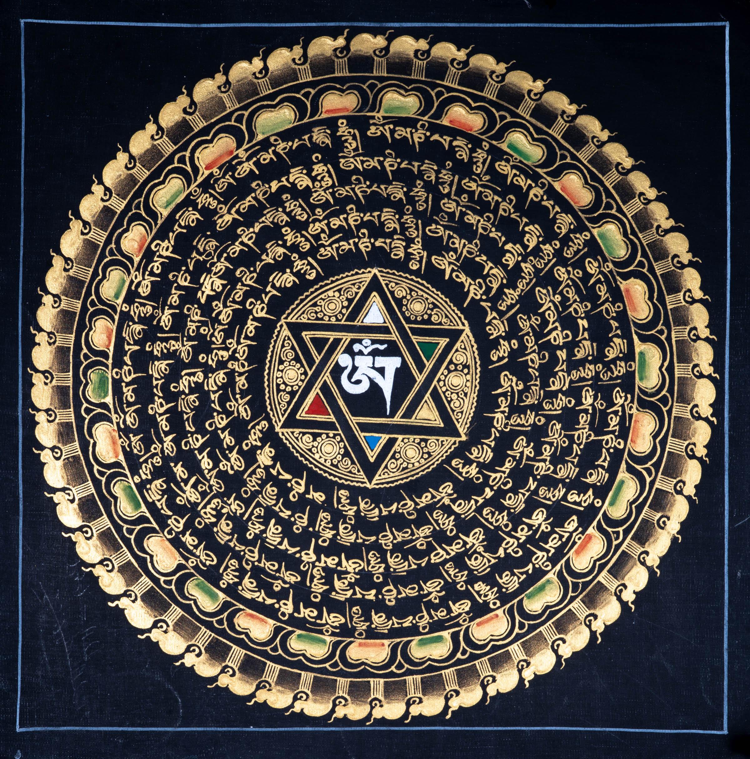 OM Mandala with 8 auspicious Symbol -" The Star" - Himalayas Shop