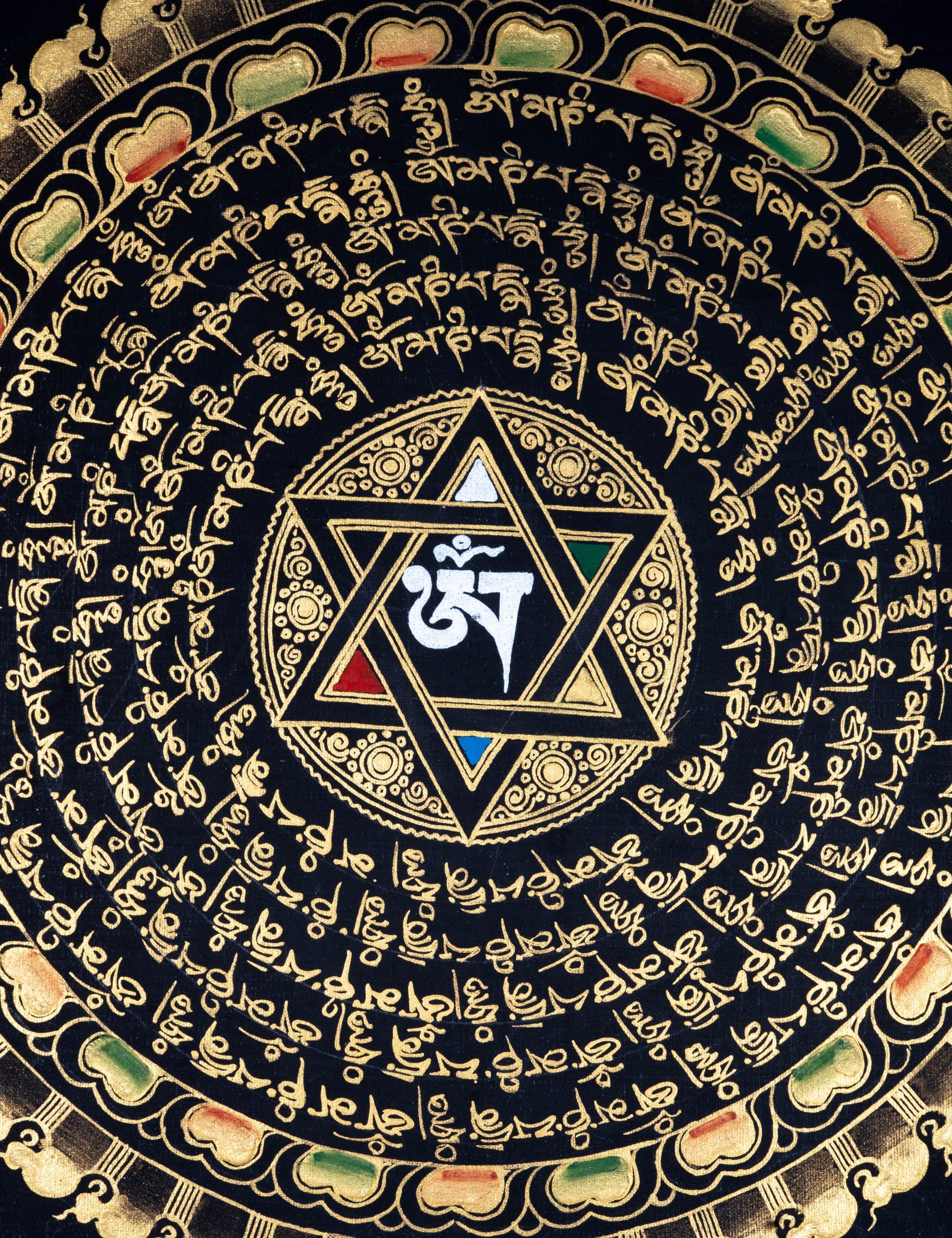 OM Mandala with 8 auspicious Symbol -" The Star" - Himalayas Shop