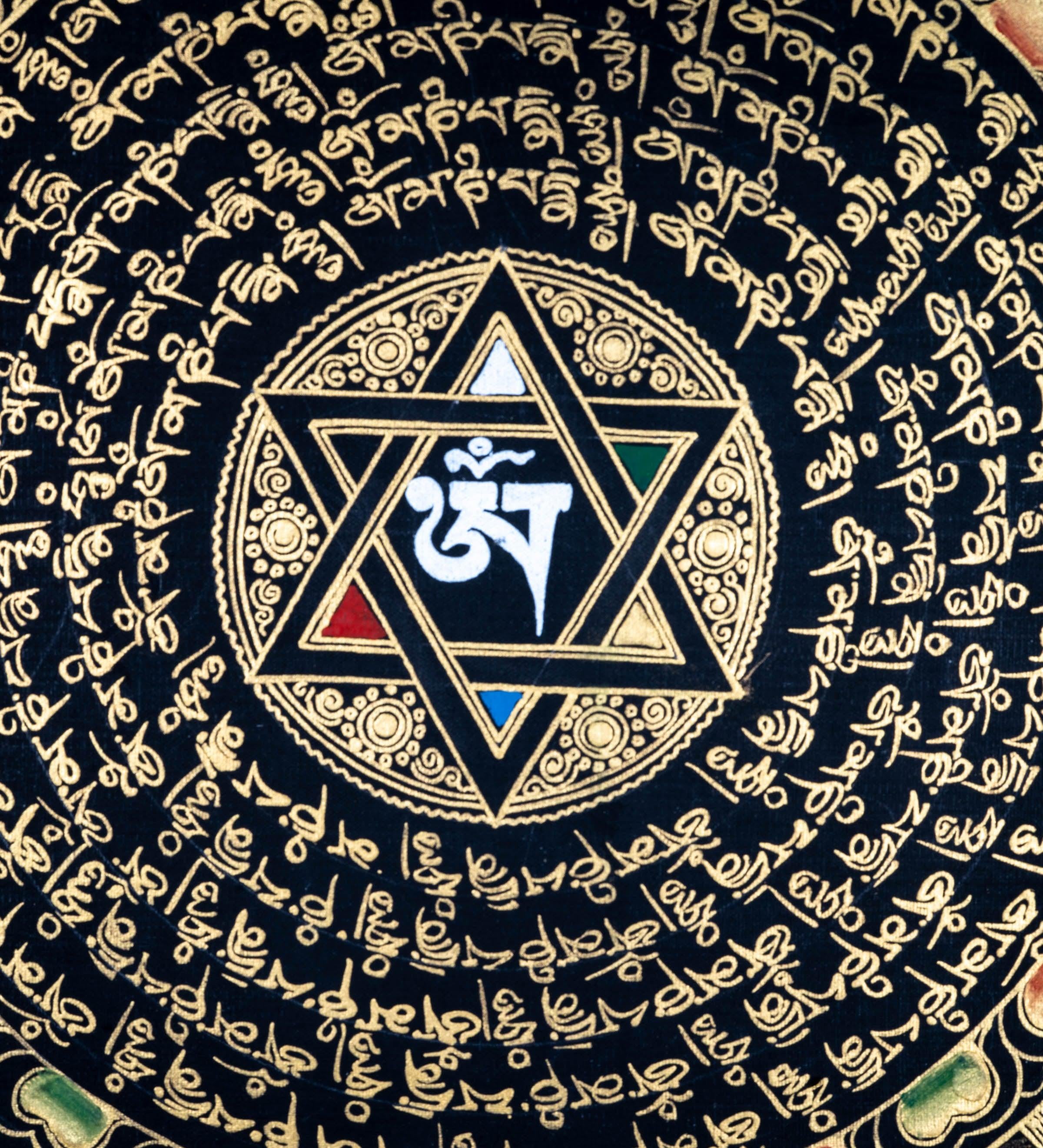 OM Mandala with 8 auspicious Symbol -" The Star" - Himalayas Shop