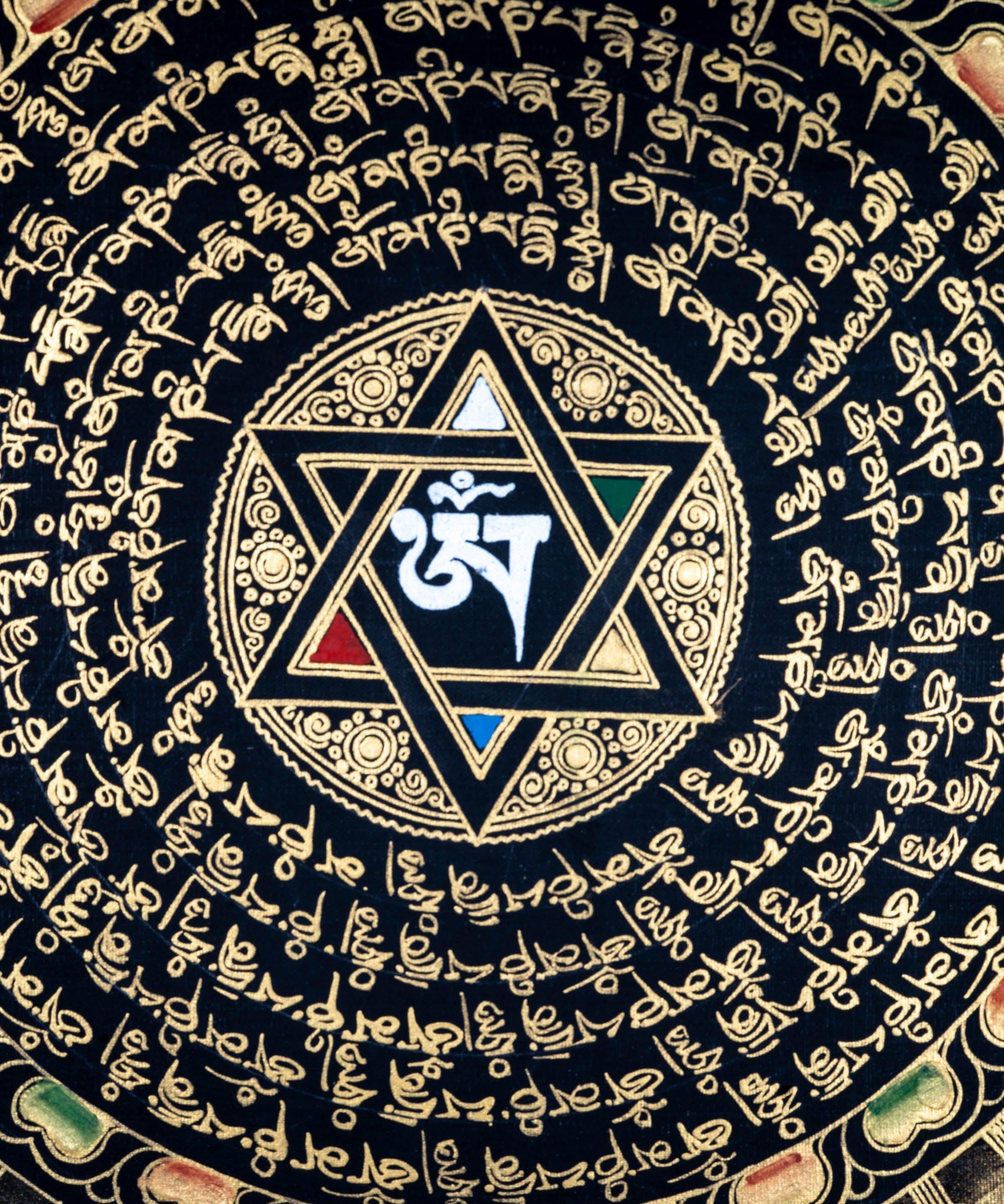 OM Mandala with 8 auspicious Symbol -" The Star" - Himalayas Shop