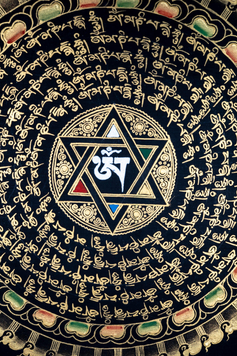 OM Mandala with 8 auspicious Symbol -" The Star" - Himalayas Shop