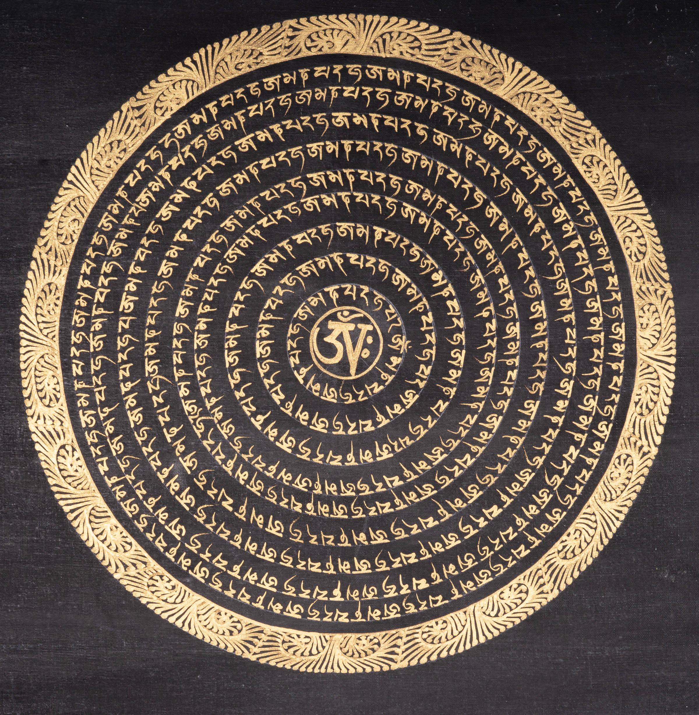Mantra Mandala Thangka Painting - Himalayas Shop