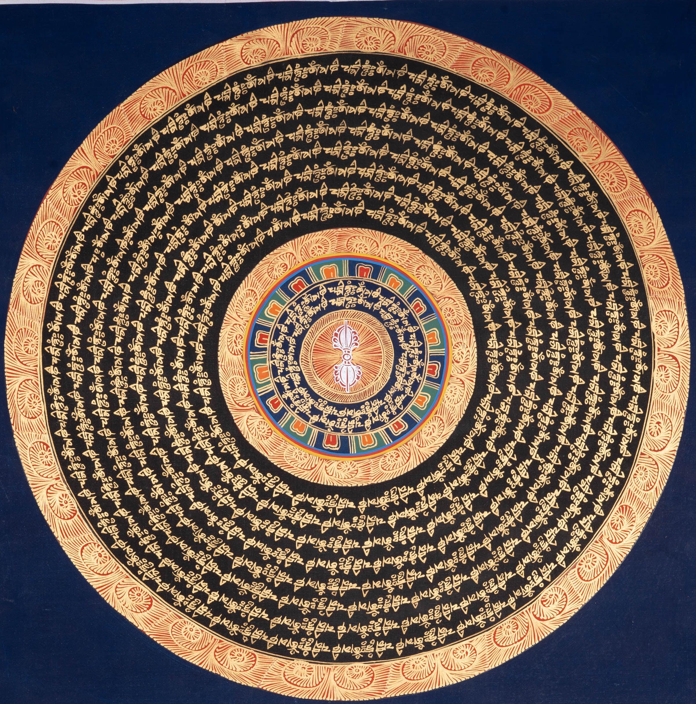 Mantra Mandala Thangka Painting - Himalayas Shop