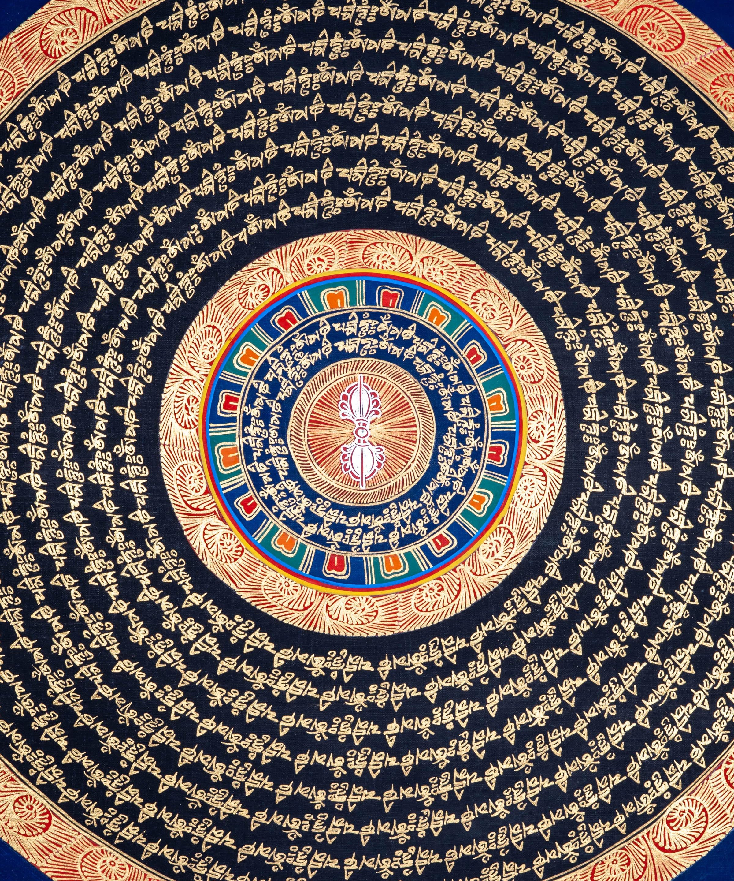 Mantra Mandala Thangka Painting - Himalayas Shop