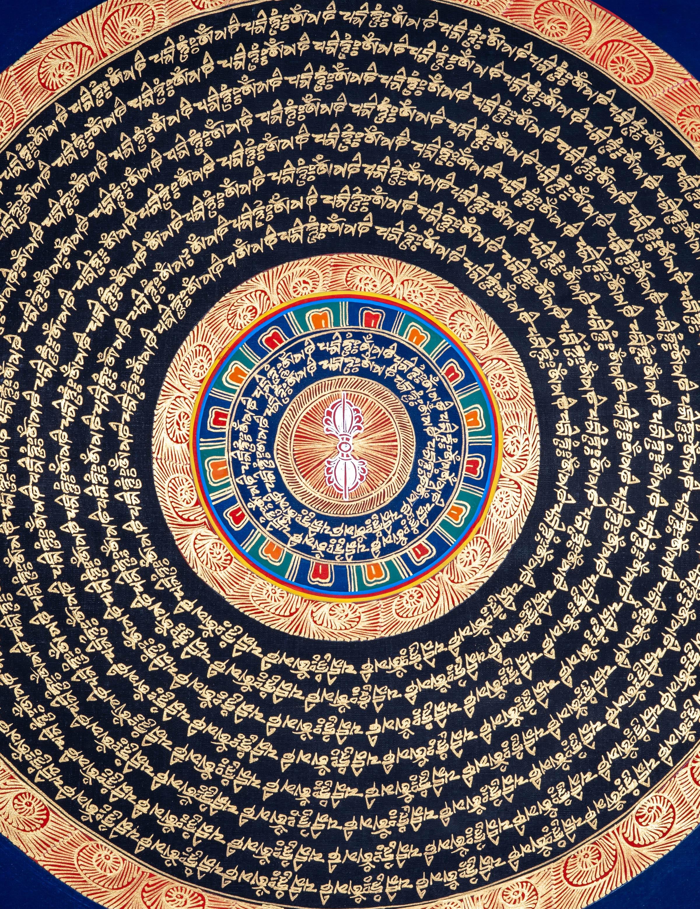 Mantra Mandala Thangka Painting - Himalayas Shop