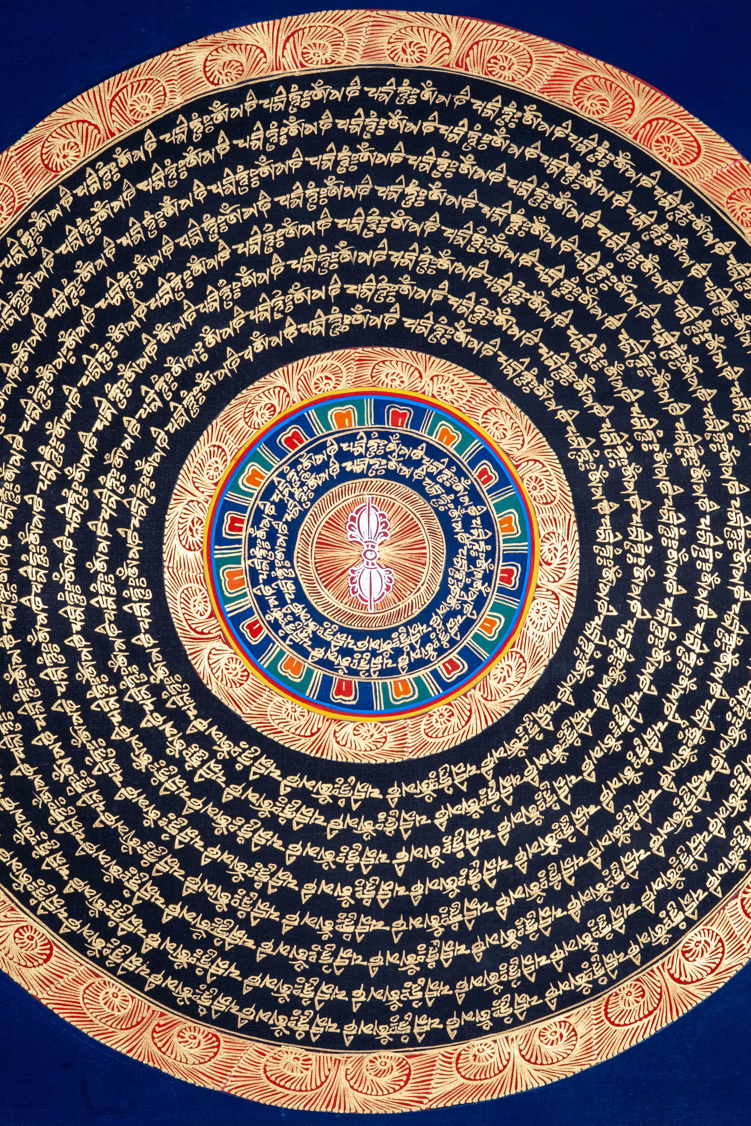 Mantra Mandala Thangka Painting - Himalayas Shop