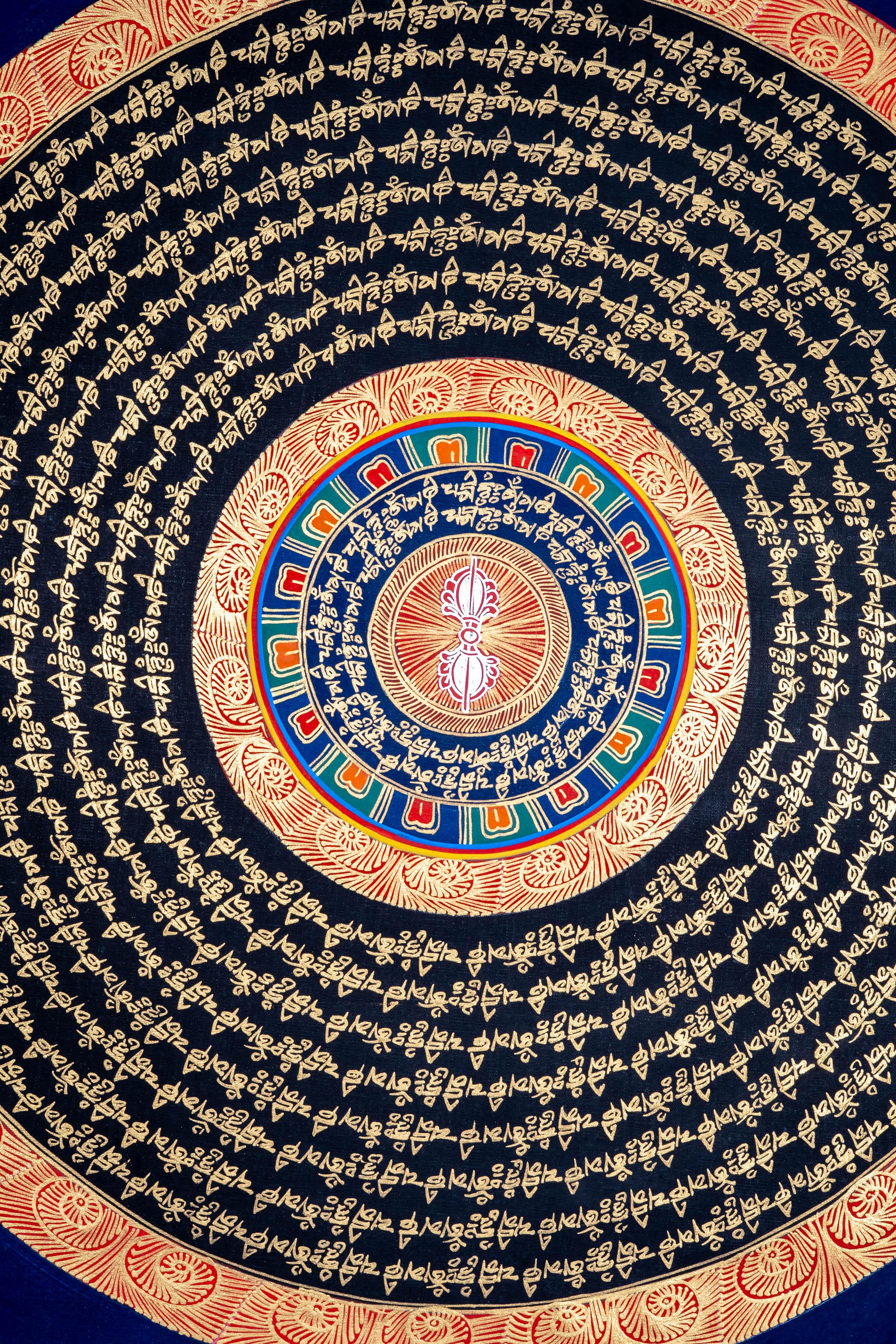 Mantra Mandala Thangka Painting - Himalayas Shop