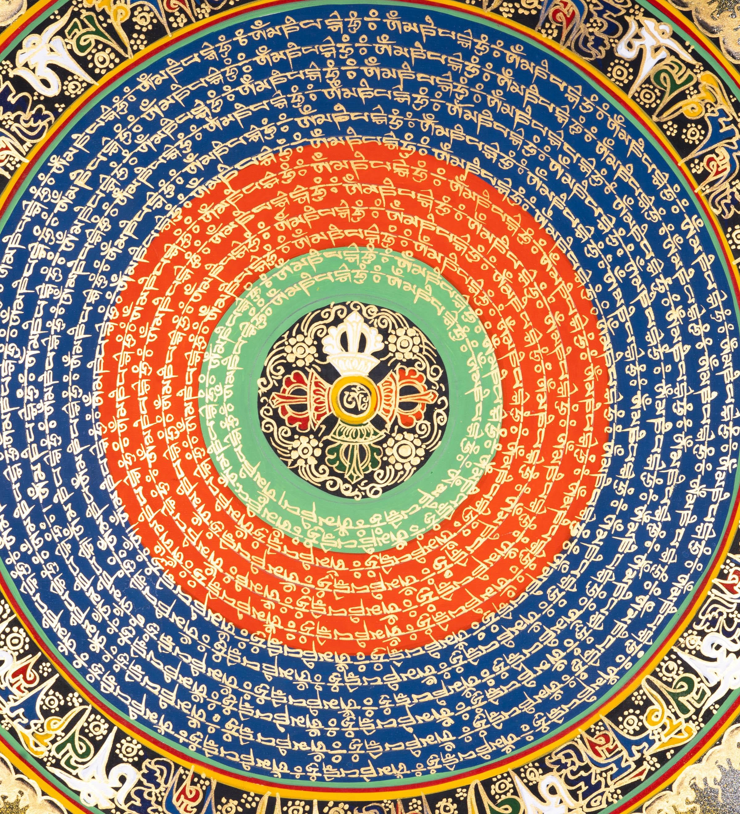 OM Mantra Mandala Thangka - Himalayas Shop