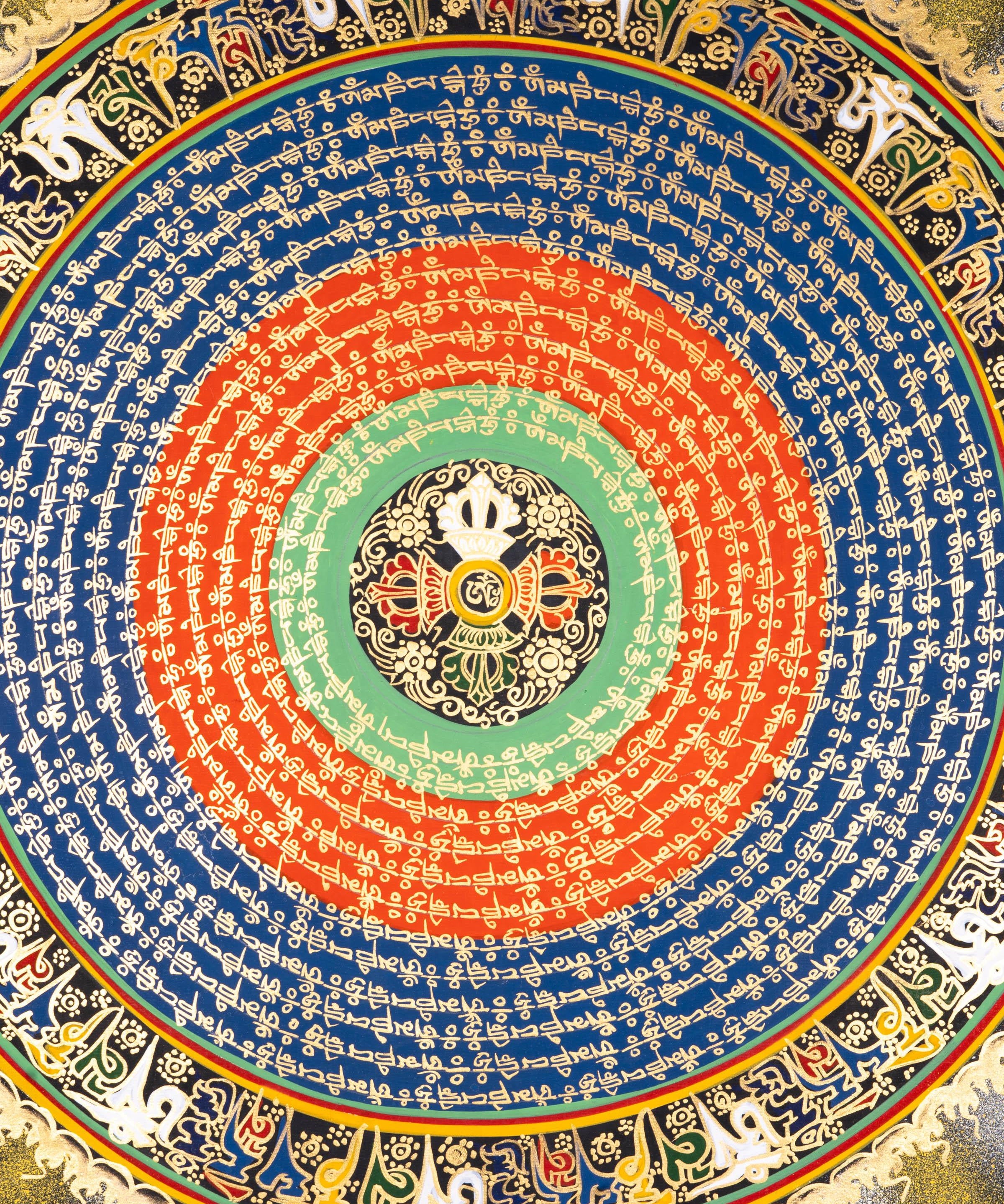 OM Mantra Mandala Thangka - Himalayas Shop