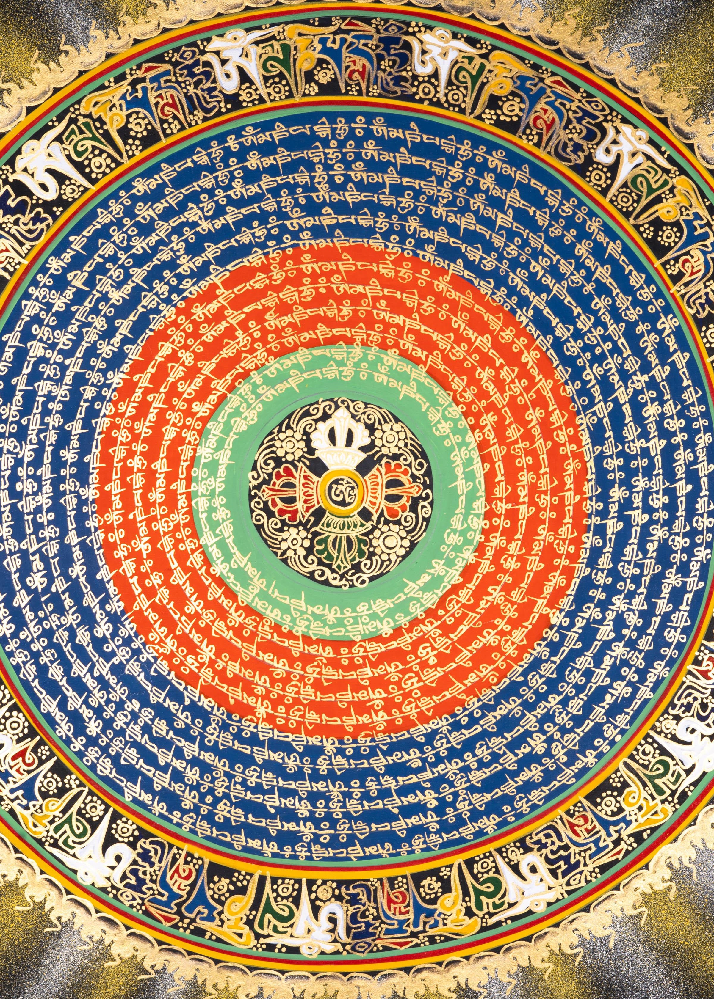 OM Mantra Mandala Thangka - Himalayas Shop