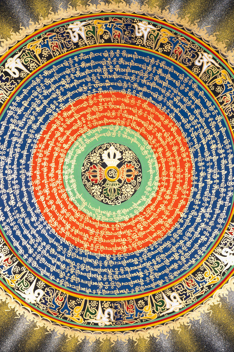 OM Mantra Mandala Thangka - Himalayas Shop