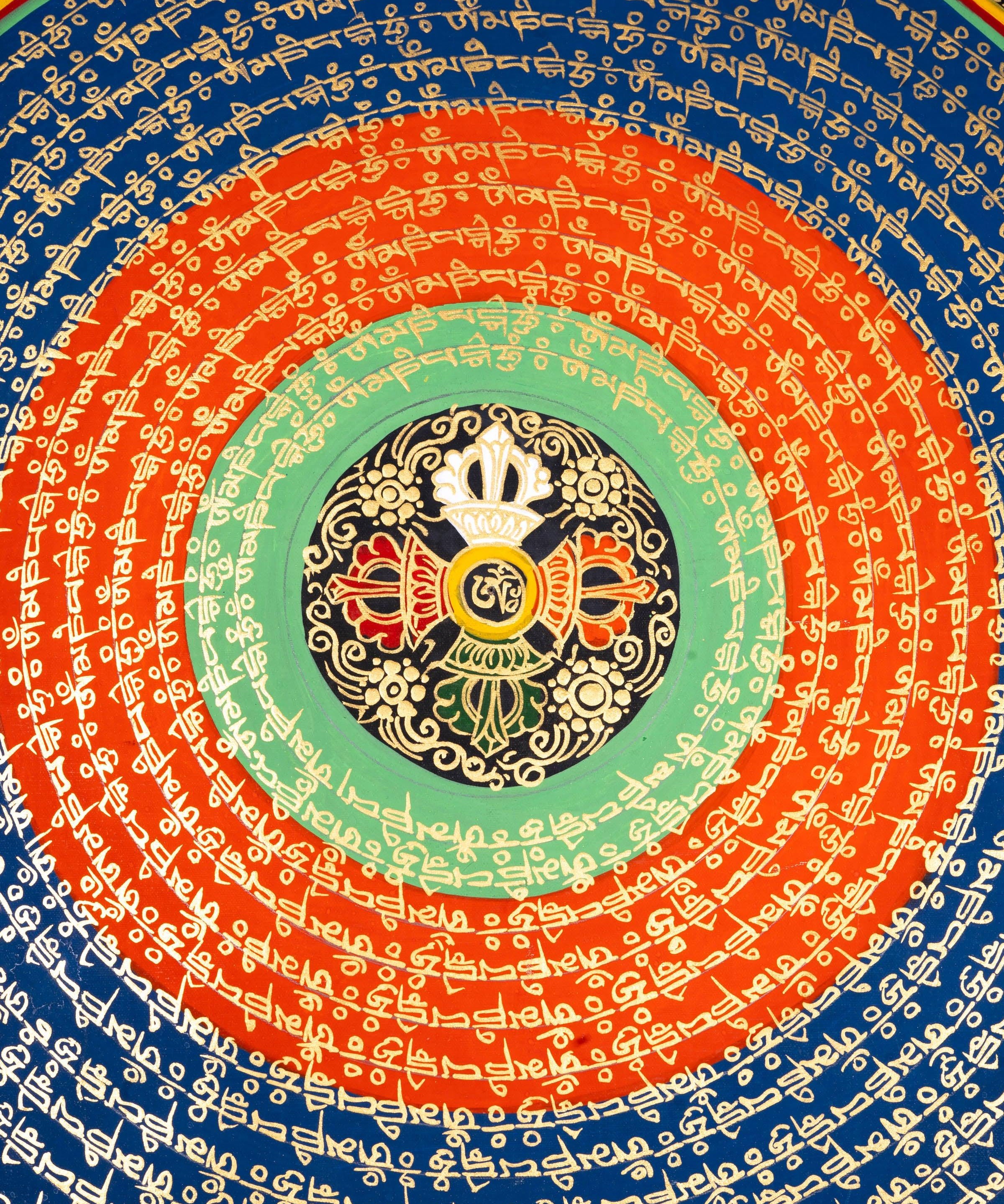 OM Mantra Mandala Thangka - Himalayas Shop
