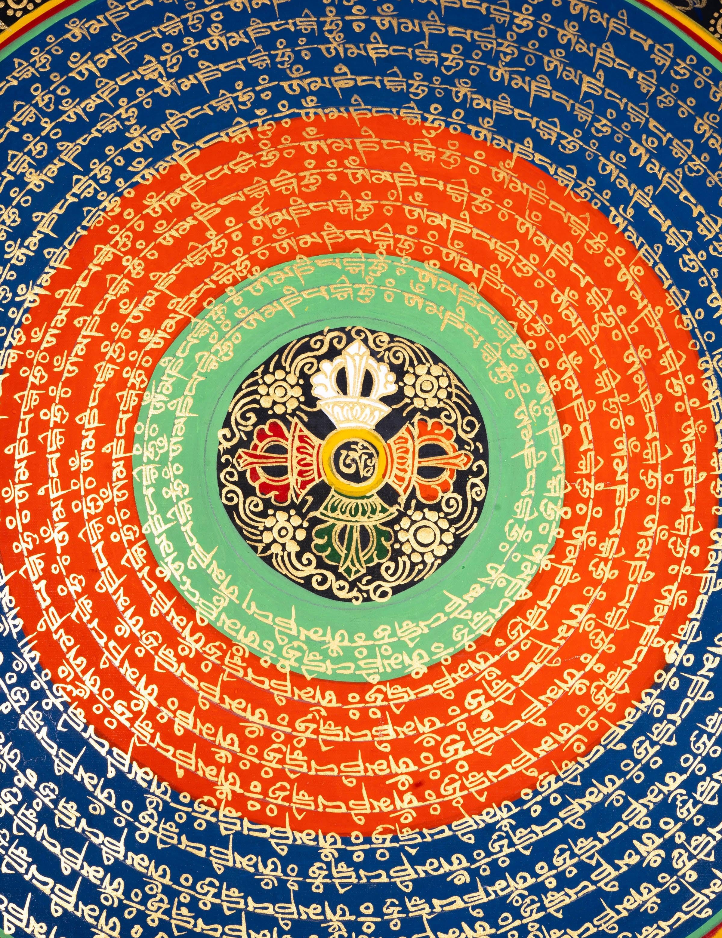 OM Mantra Mandala Thangka - Himalayas Shop